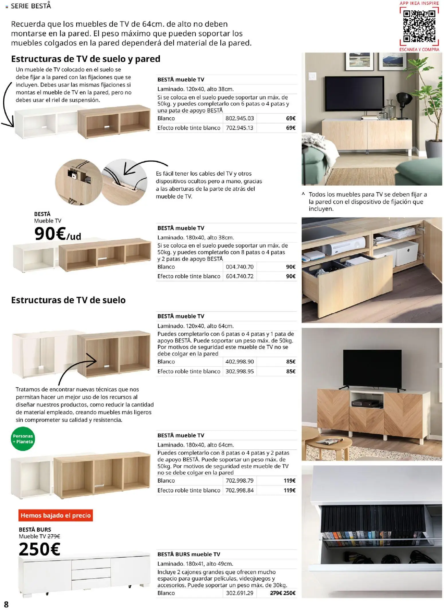Catálogo IKEA Besta Eket │ válido desde el 01.02.2026 | Página: 8 | Productos: Tinte, Muebles, Peso
