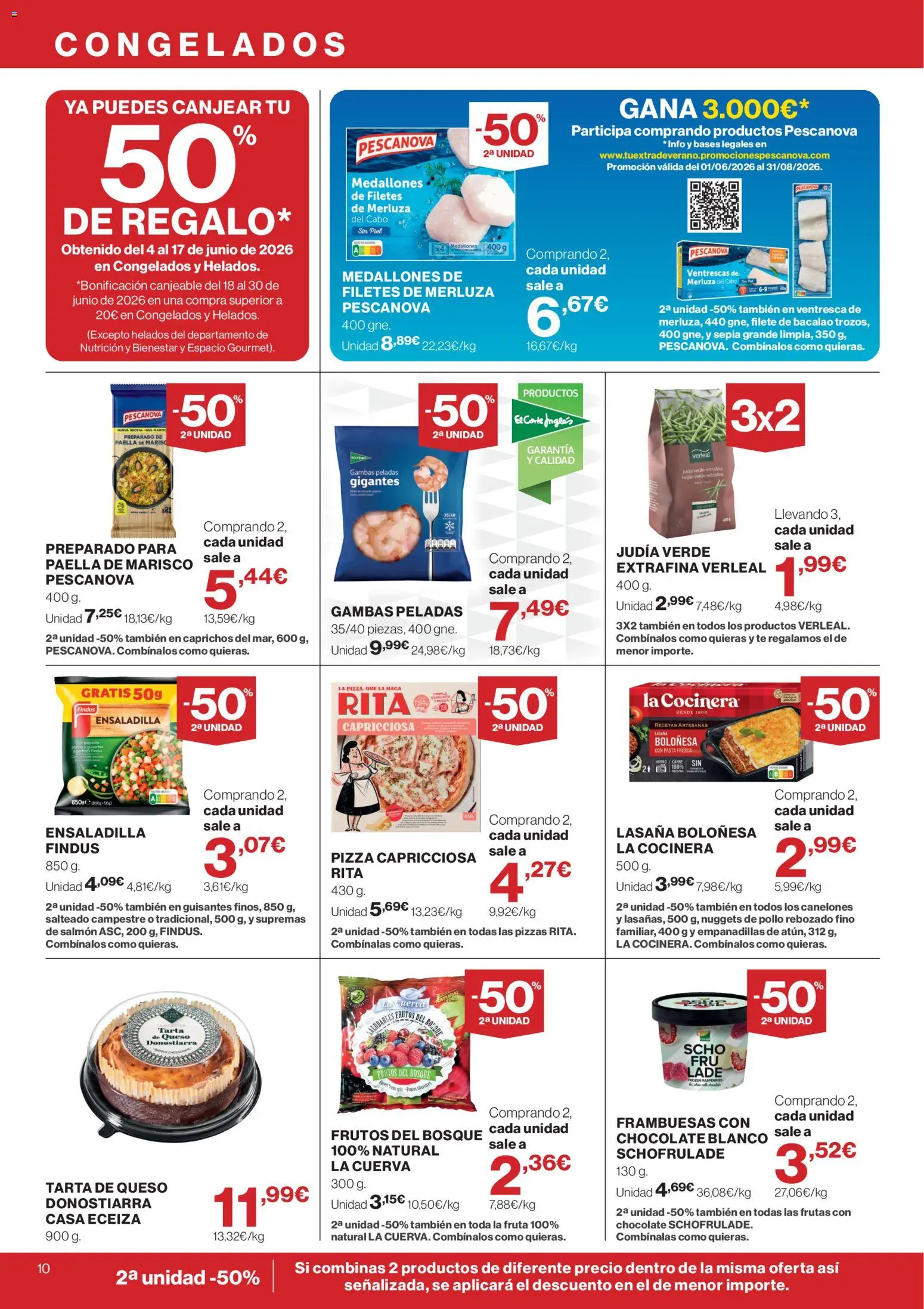 Supercor folleto │ válido desde el 18.06.2026 | Página: 10 | Productos: Medallones, Pizza, Té, Lasaña