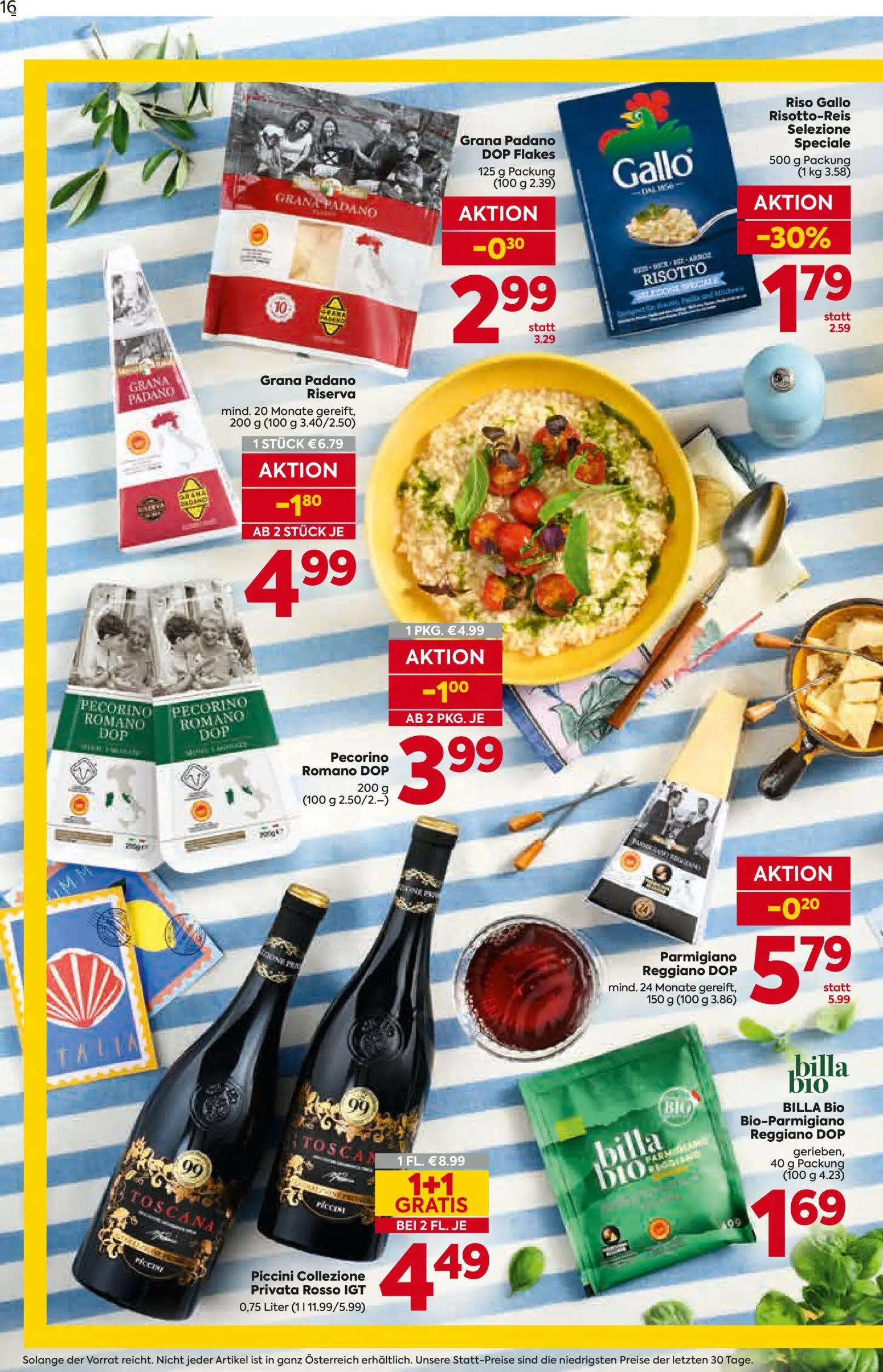 Billa AT akciós ujság - amely érvényes a következő dátumtól: 07.05.2026 | Oldal: 17 | Termékek: Grana padano, Pecorino