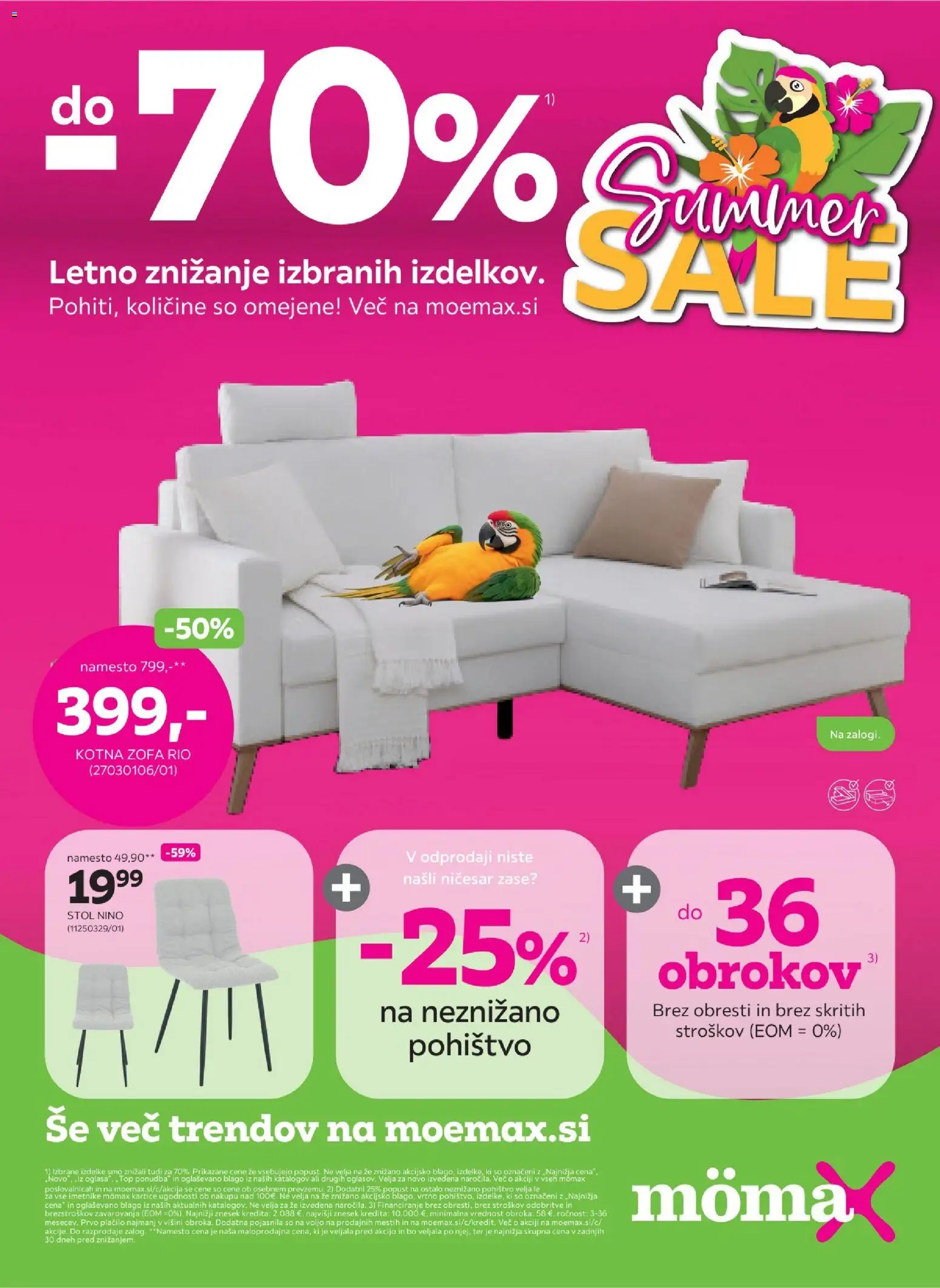 Novi Mömax katalog ponudbe – veljaven od 29.06.2026 | Stran: 1 | Izdelki: Pohištvo, Stol