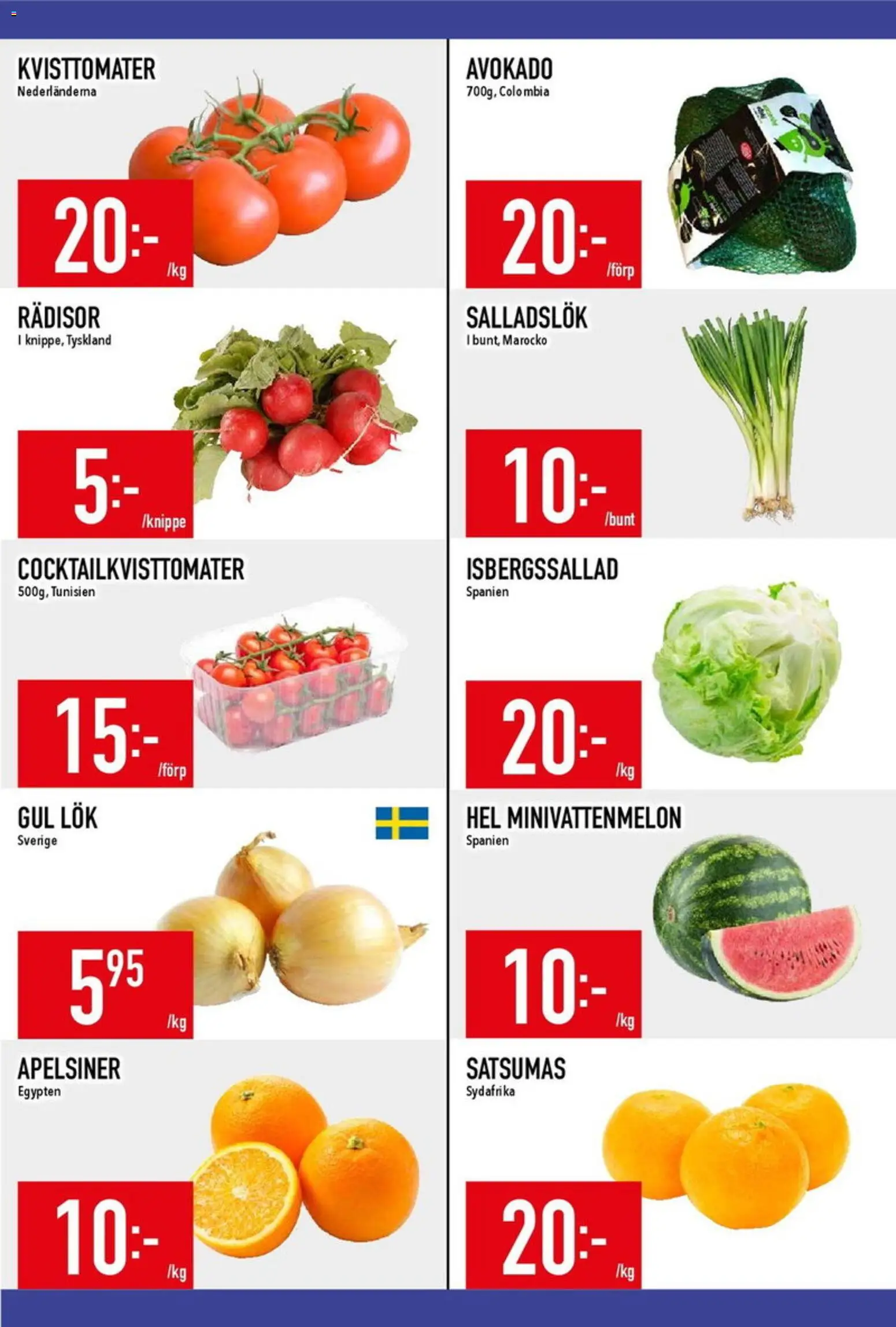 Matdax reklamblad aktuell från 08.06.2026 | Sida: 13 | Produkter: Isbergssallad, Gul lök, Apelsiner, Salladslök