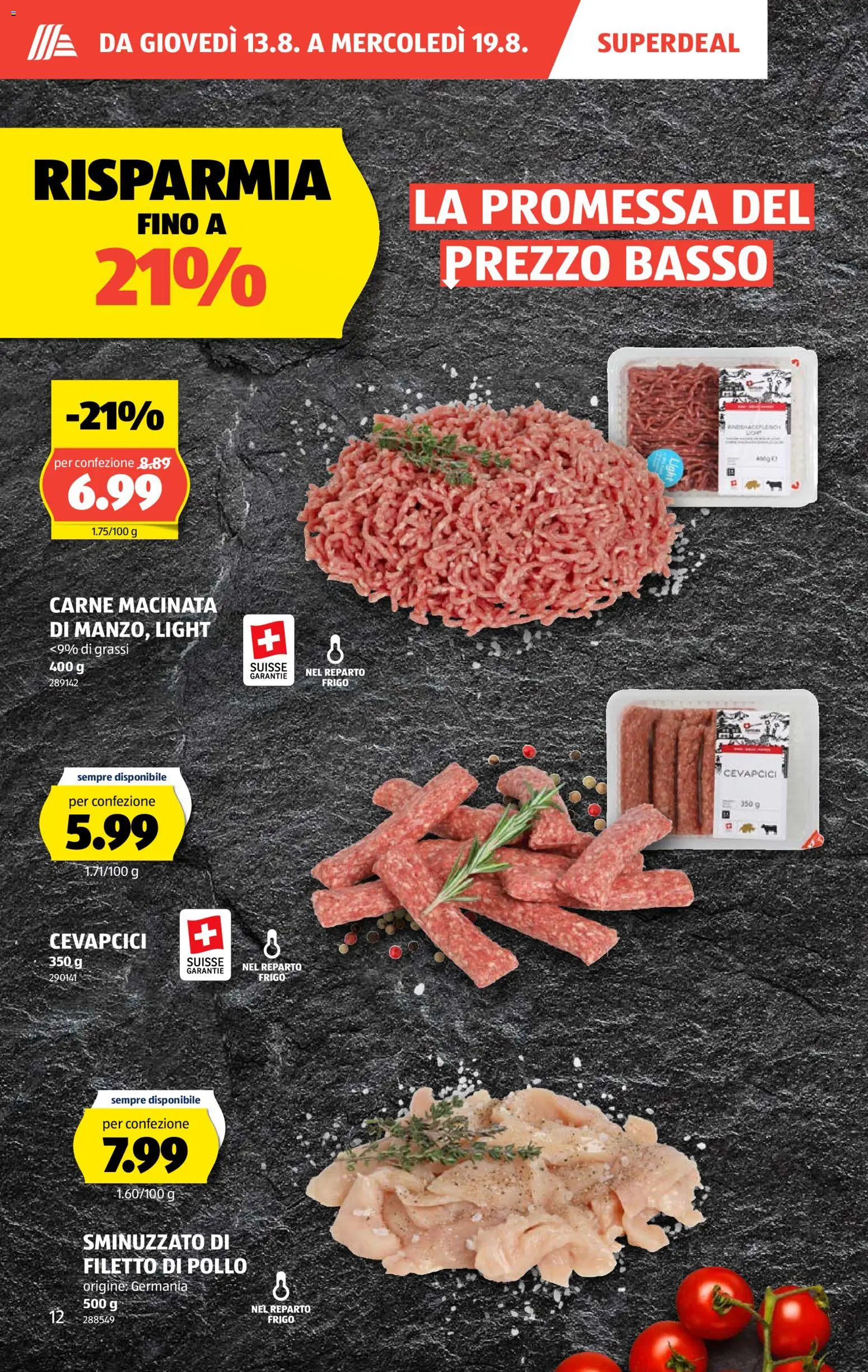 Aldi aktionen IT – gültig ab 13.08.2026 | Seite: 12 | Produkte: Cevapcici