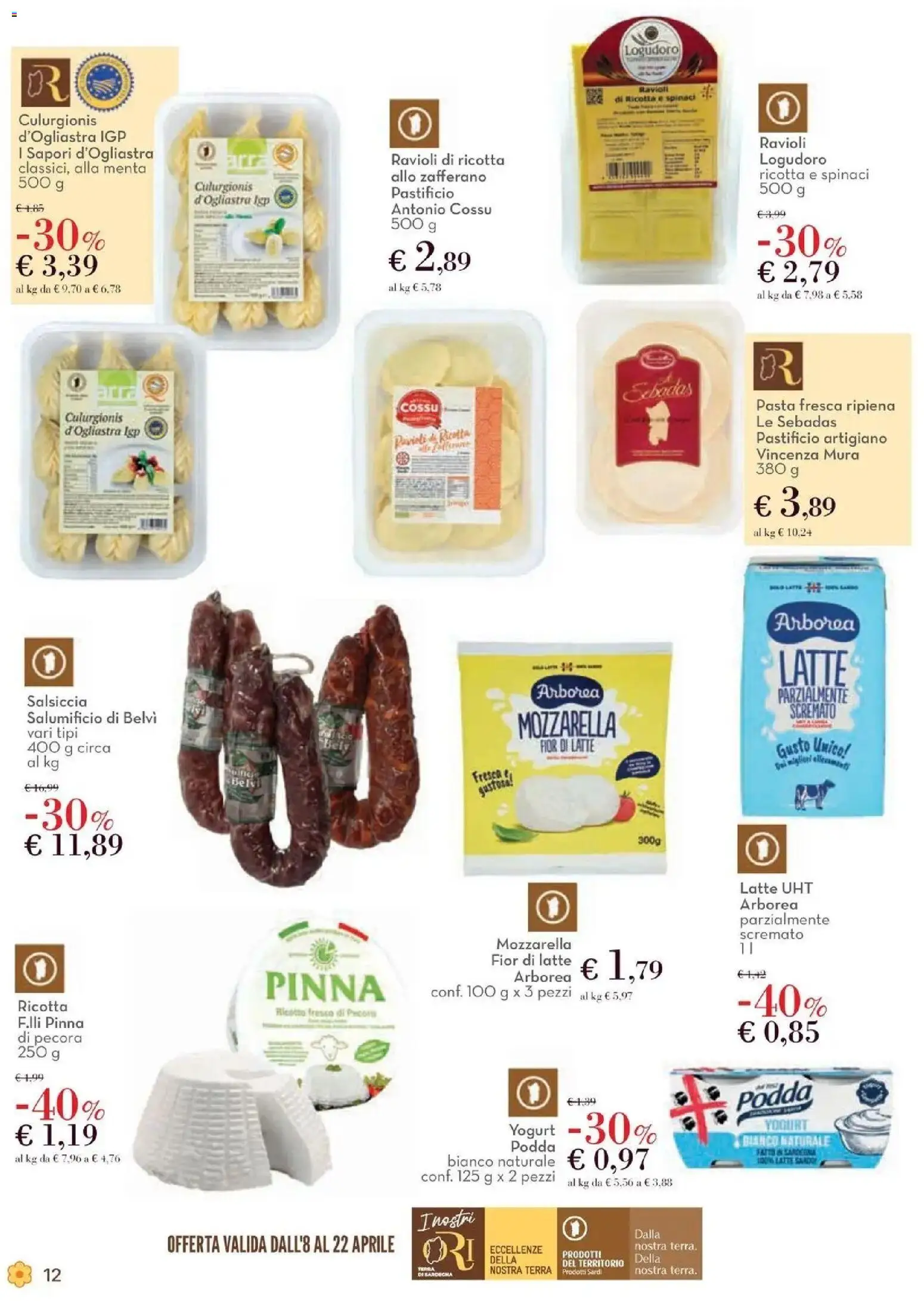 Volantino Spazio Conad del 08.04.2026 | Pagina: 12 | Prodotti: Yogurt, Pasta, Spinaci, Ravioli