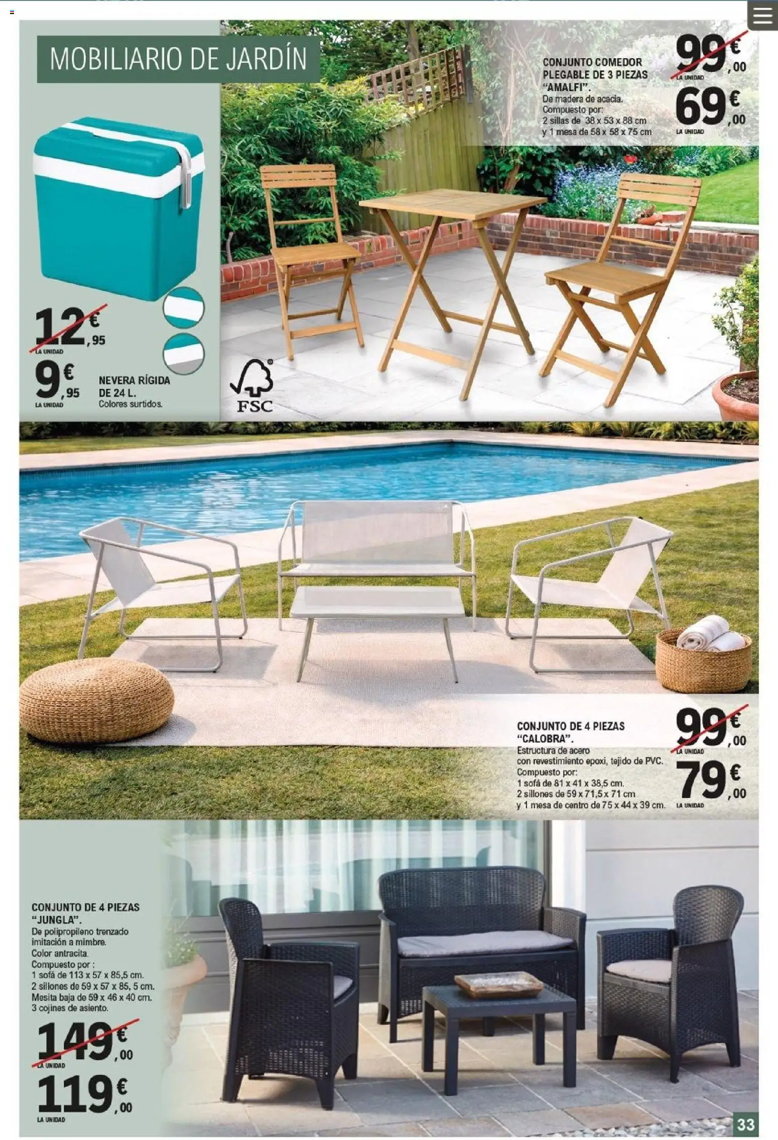 E.Leclerc folleto │ válido desde el 20.05.2026 | Página: 33 | Productos: Nevera, Sofá, Mesa