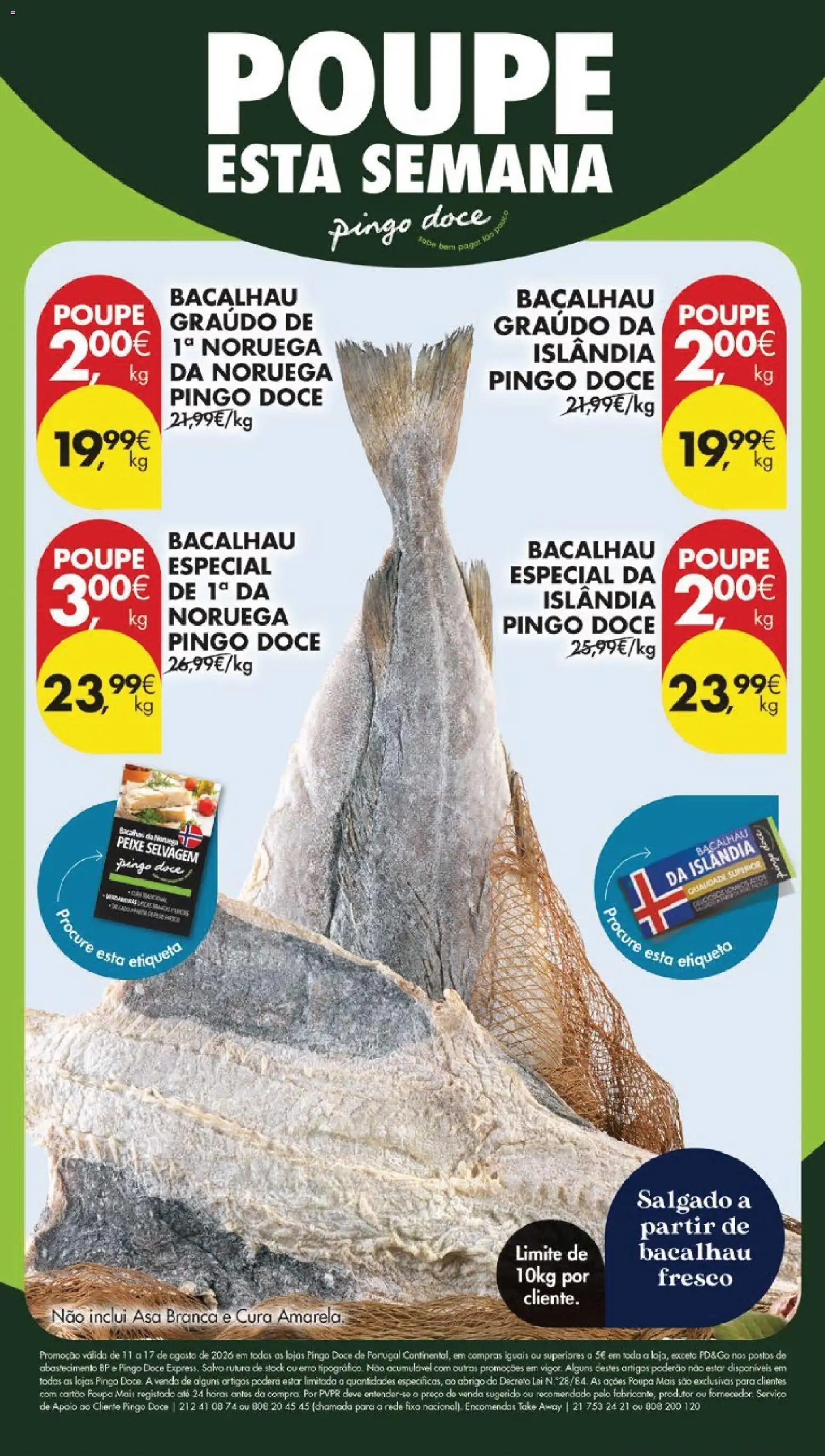 Pingo Doce folheto │ válido de 11/08/2026 | Página: 54 | Produtos: Bacalhau, Peixe