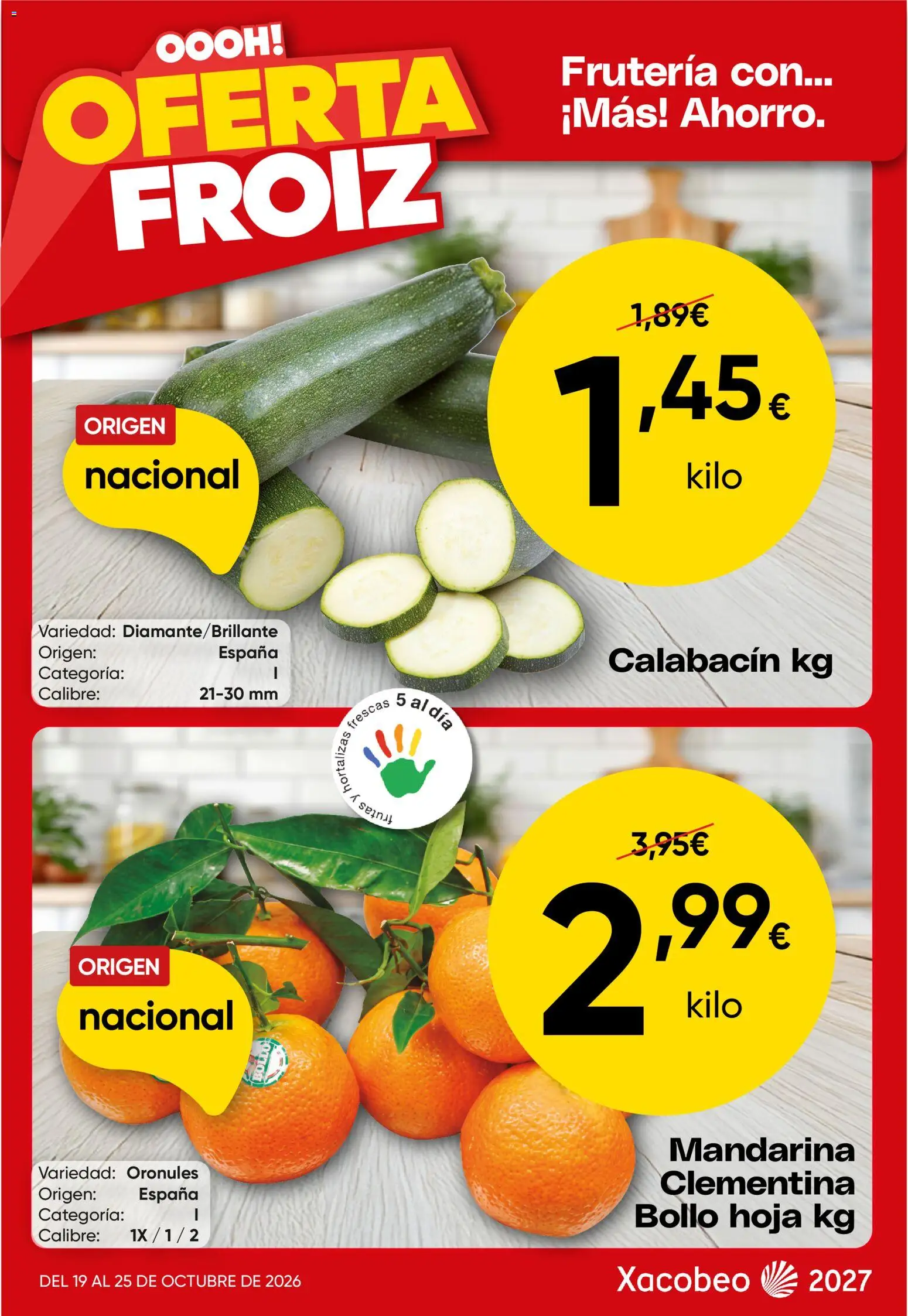 Froiz Oferta semanal │ válido desde el 19/10/2026 | Página: 1