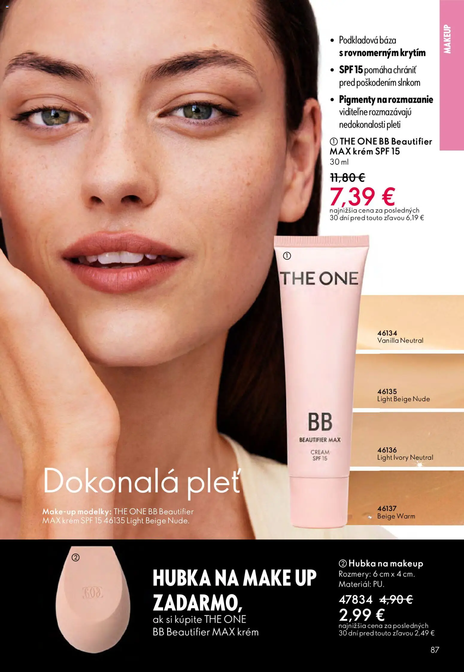 Nové Oriflame akcie – leták je platný od 25.03.2026 | Strana: 87 | Produkty: Make up, Hubka, Krém