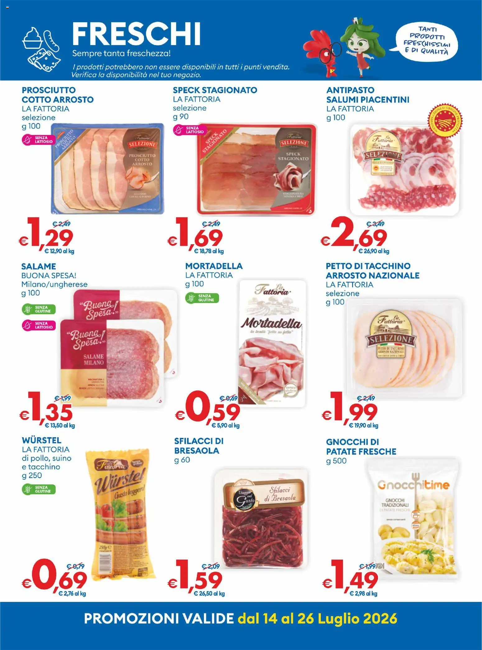 Volantino MD Discount del 14/07/2026 | Pagina: 6 | Prodotti: Arrosto, Patate, Mortadella, Gnocchi