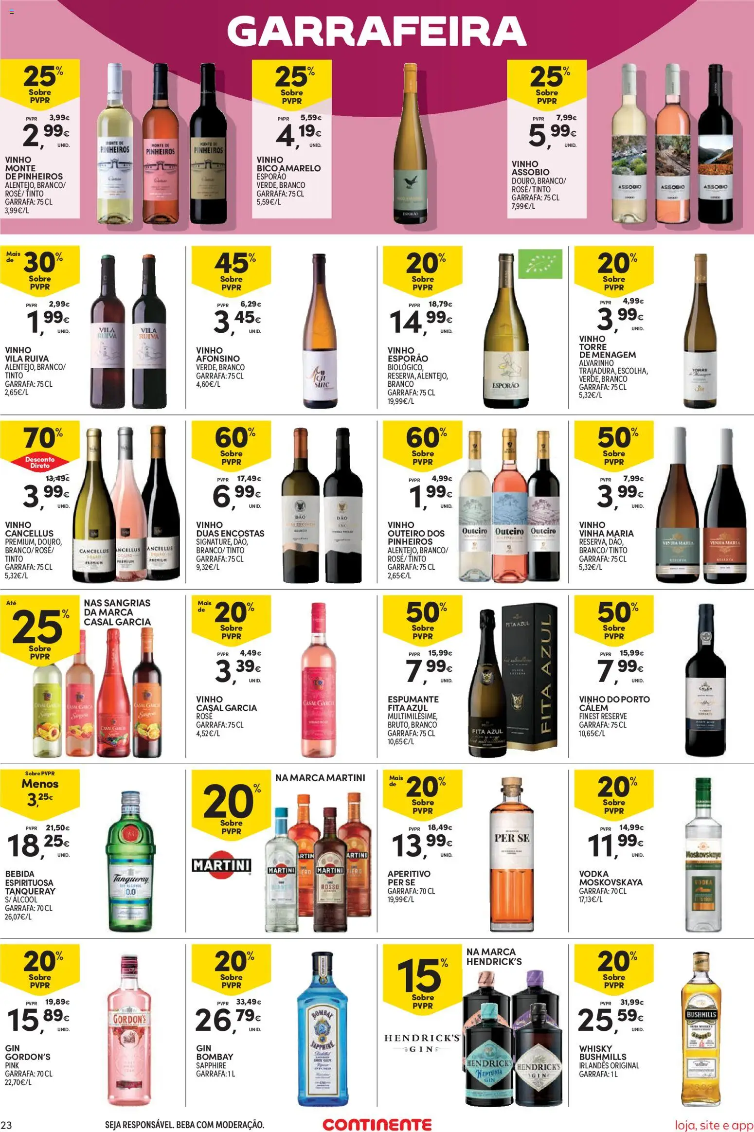 Continente Semanal Continente Bom Dia │ válido de 23/06/2026 | Página: 25 | Produtos: Espumante, Vinho, Vodka, Bebida