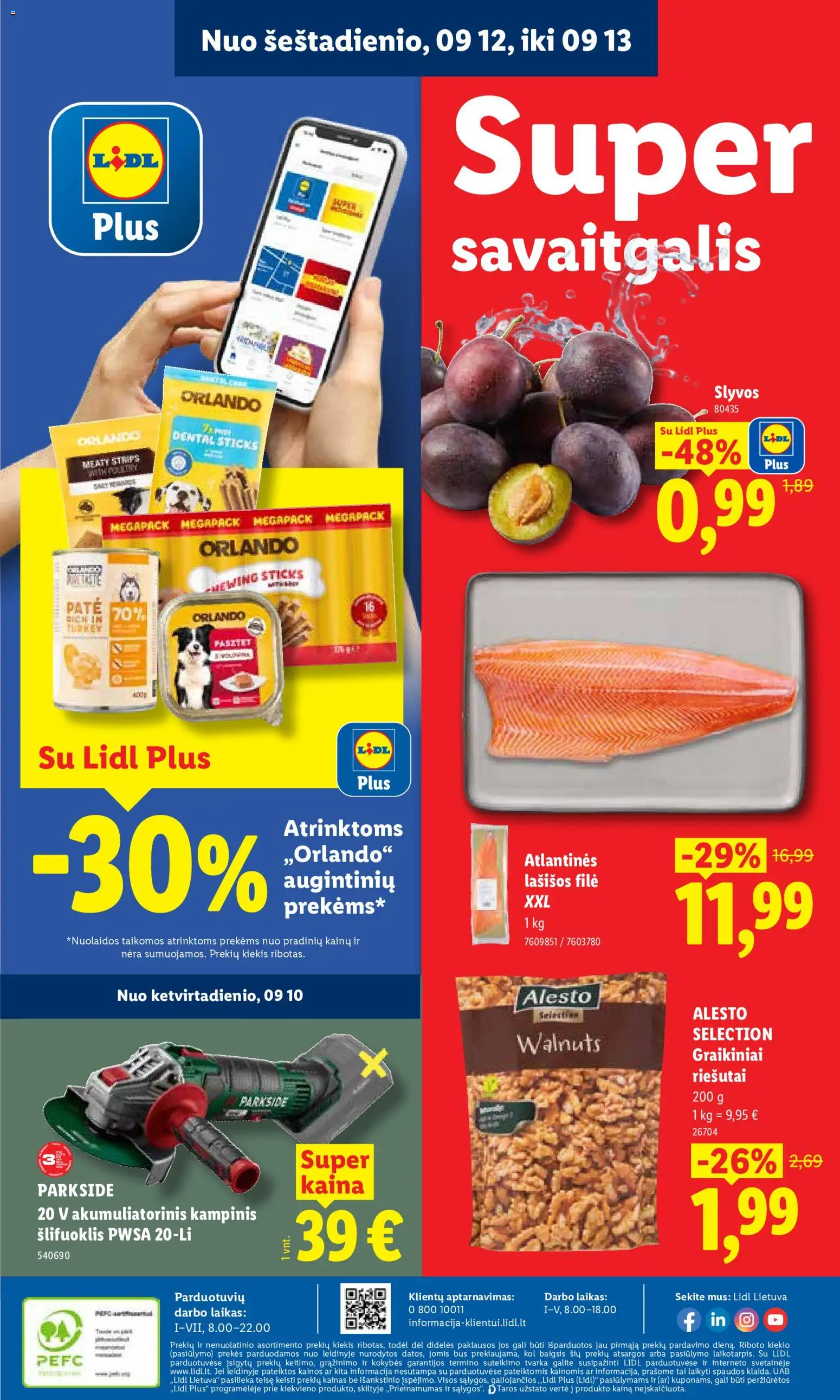 LIDL akcijos nuo 2026.09.07 | Puslapis: 44 | Prekių: Riešutai, Lašišos, Mentė