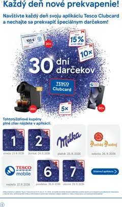 Tesco leták platný od 23.09.2026 | Strana: 12 | Produkty: Kávovar, Milka, Smartfón