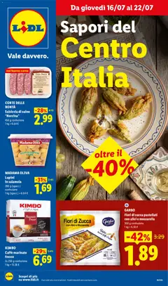 Anteprima del volantino Lidl volantino Centro Italia valido a partire dal 16/07/2026
