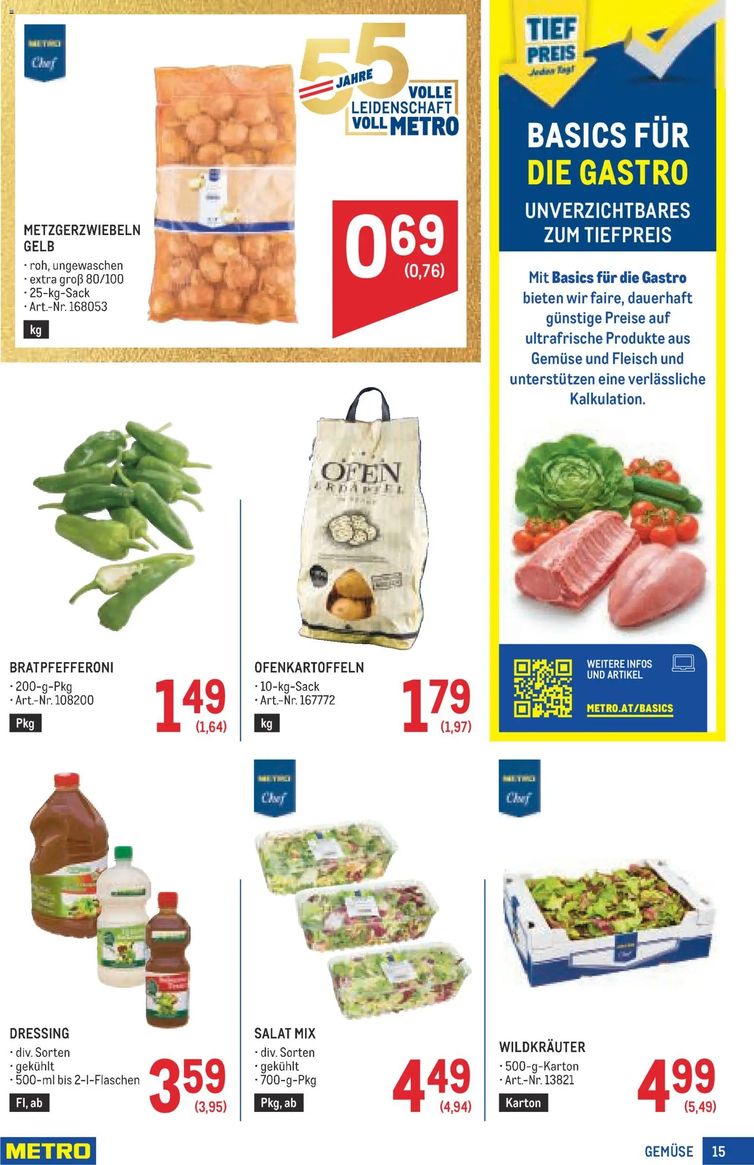 Metro angebote Profi gültig ab 09.07.2026 | Seite: 15 | Produkte: Salat, Gemüse, Ofen
