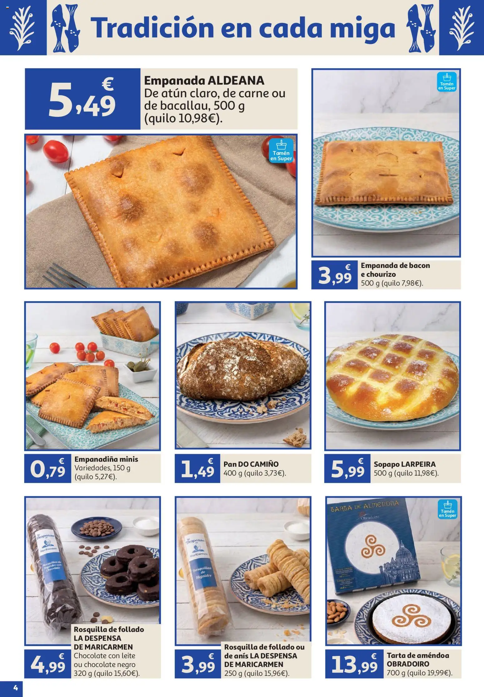 Alcampo Vive Galicia │ válido desde el 23/07/2026 | Página: 4 | Productos: Pan, Chocolate