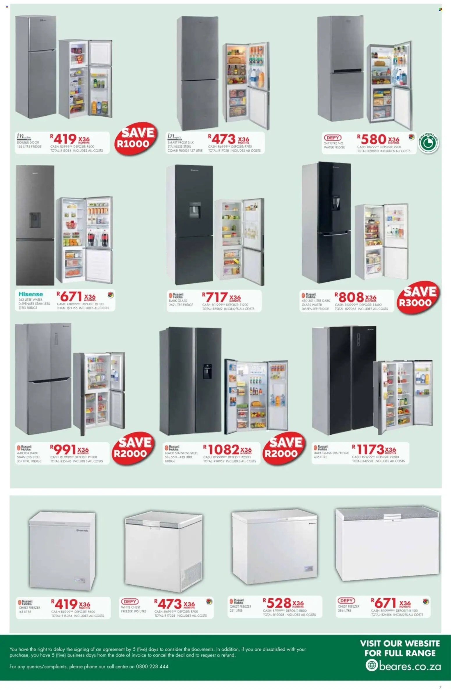New Beares catalogue – valid from 06/07/2026 | Page: 7 | Products: Phone, Freezer, Chest freezer, Water