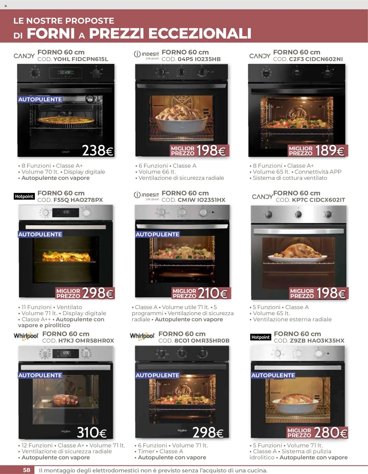 Volantino Mondo Convenienza del 01/09/2026 | Pagina: 60 | Prodotti: Forno