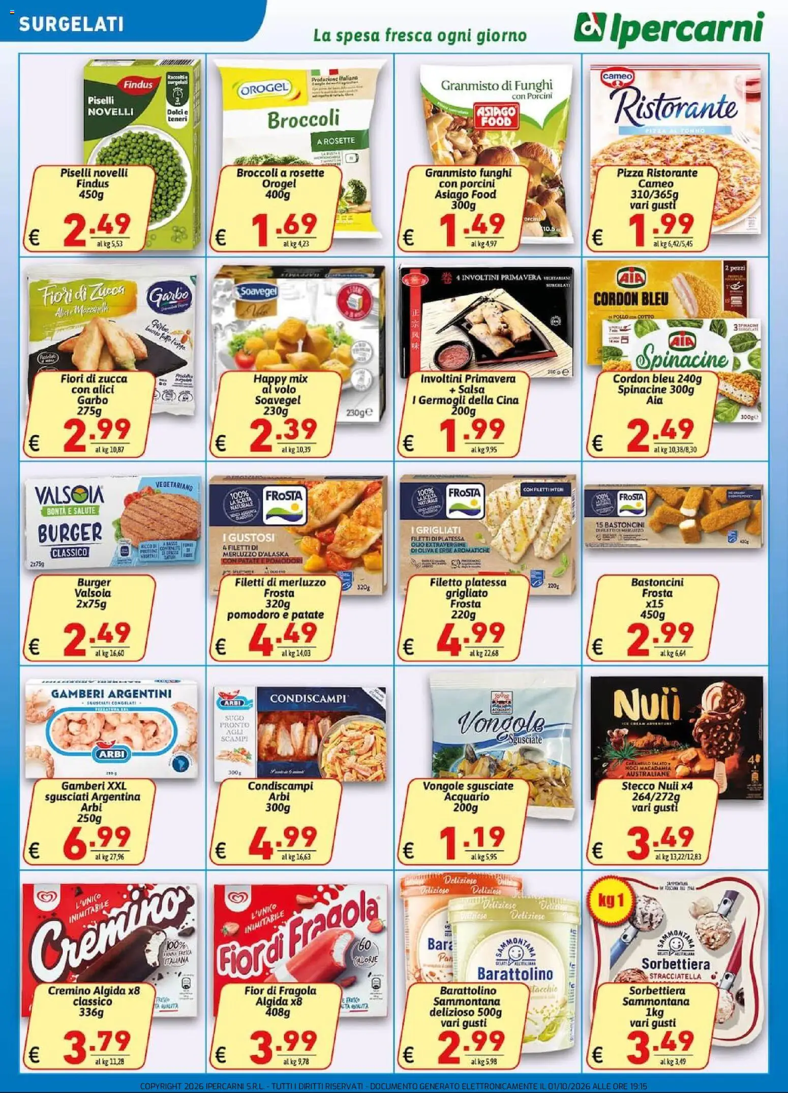 Volantino Ipercarni del 02/10/2026 | Pagina: 14 | Prodotti: Erbe, Pizza, Merluzzo, Fiori