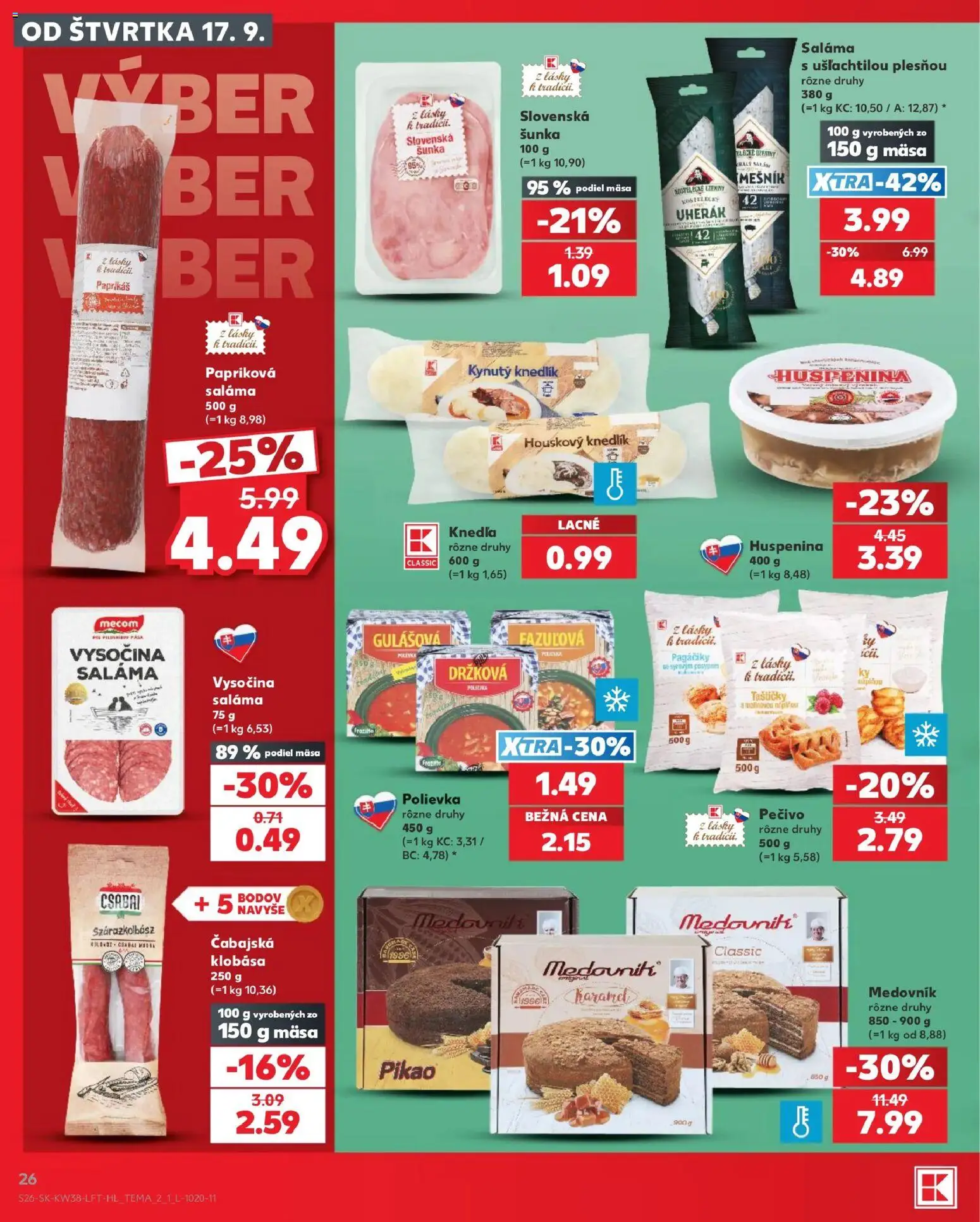 Kaufland SK akciós ujság - amely érvényes a következő dátumtól: 2026.09.17. | Oldal: 26
