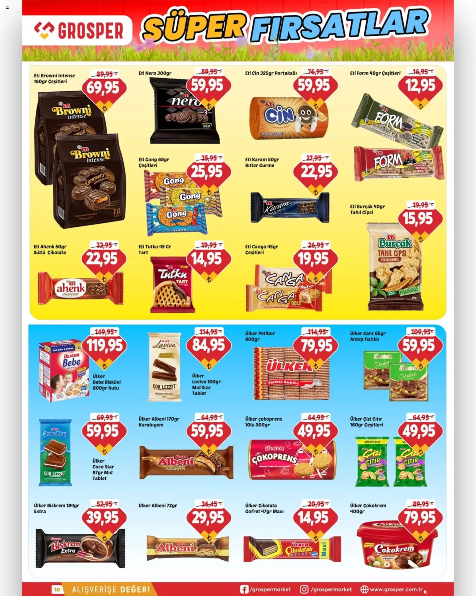 Grosper Katalog - 22.04.2026 tarihinden itibaren geçerlidir | Sayfa: 10 | Ürünler: Cips, Tahıl, Tablet, Bisküvi