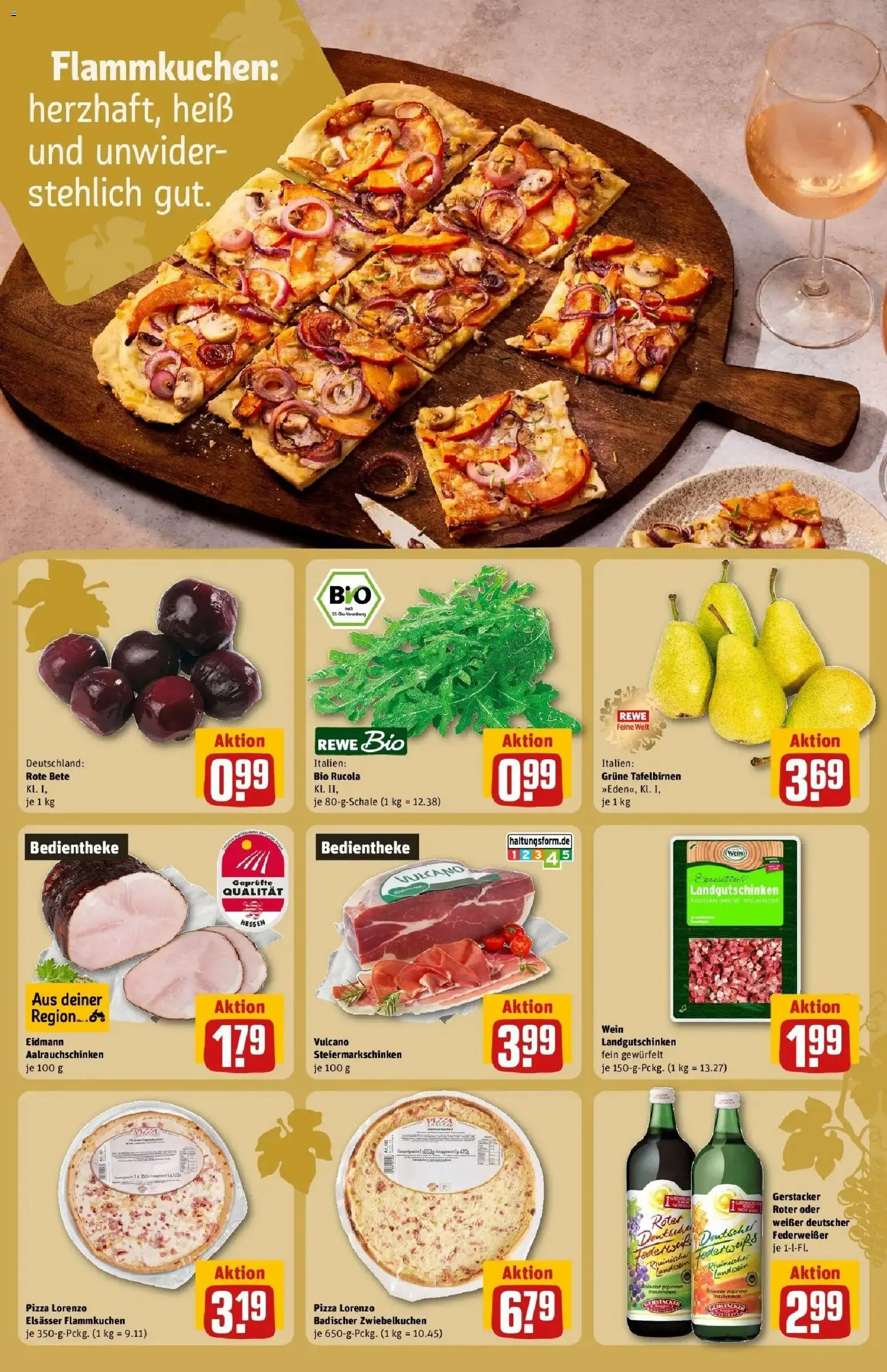 REWE Prospekt ab 21.09.2026 zum Blättern » Angebote | Seite: 27 | Produkte: Rucola, Pizza, Wein