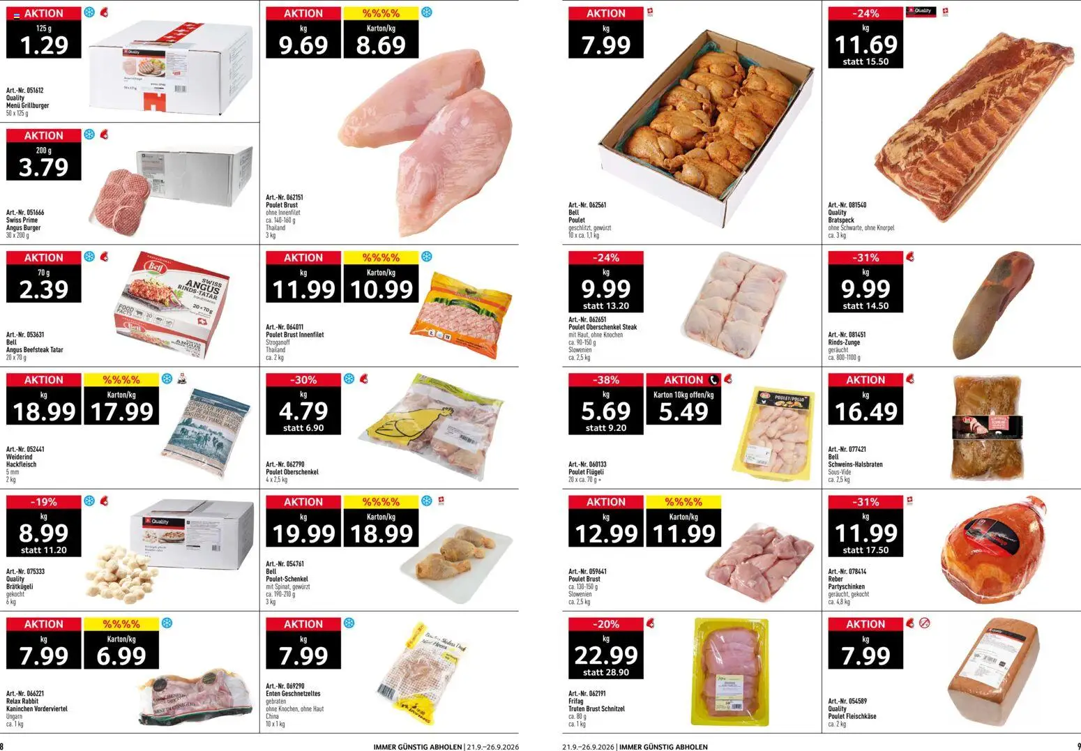 Prodega aktionen – gültig ab 21.09.2026 | Seite: 5 | Produkte: Kaninchen, Burger