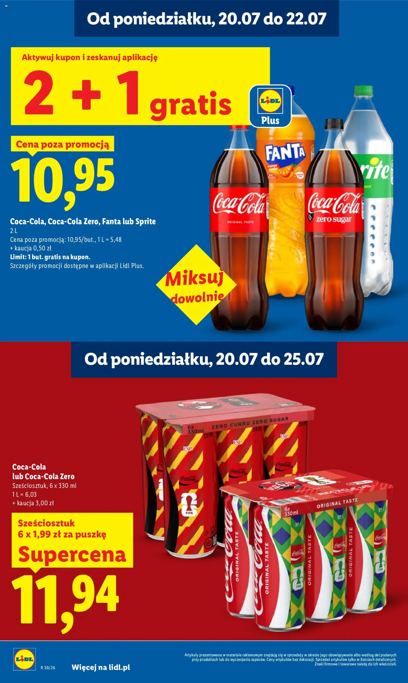 Lidl gazetka od 20.07.2026 | Strona: 16 | Produkty: Sprite, Fanta