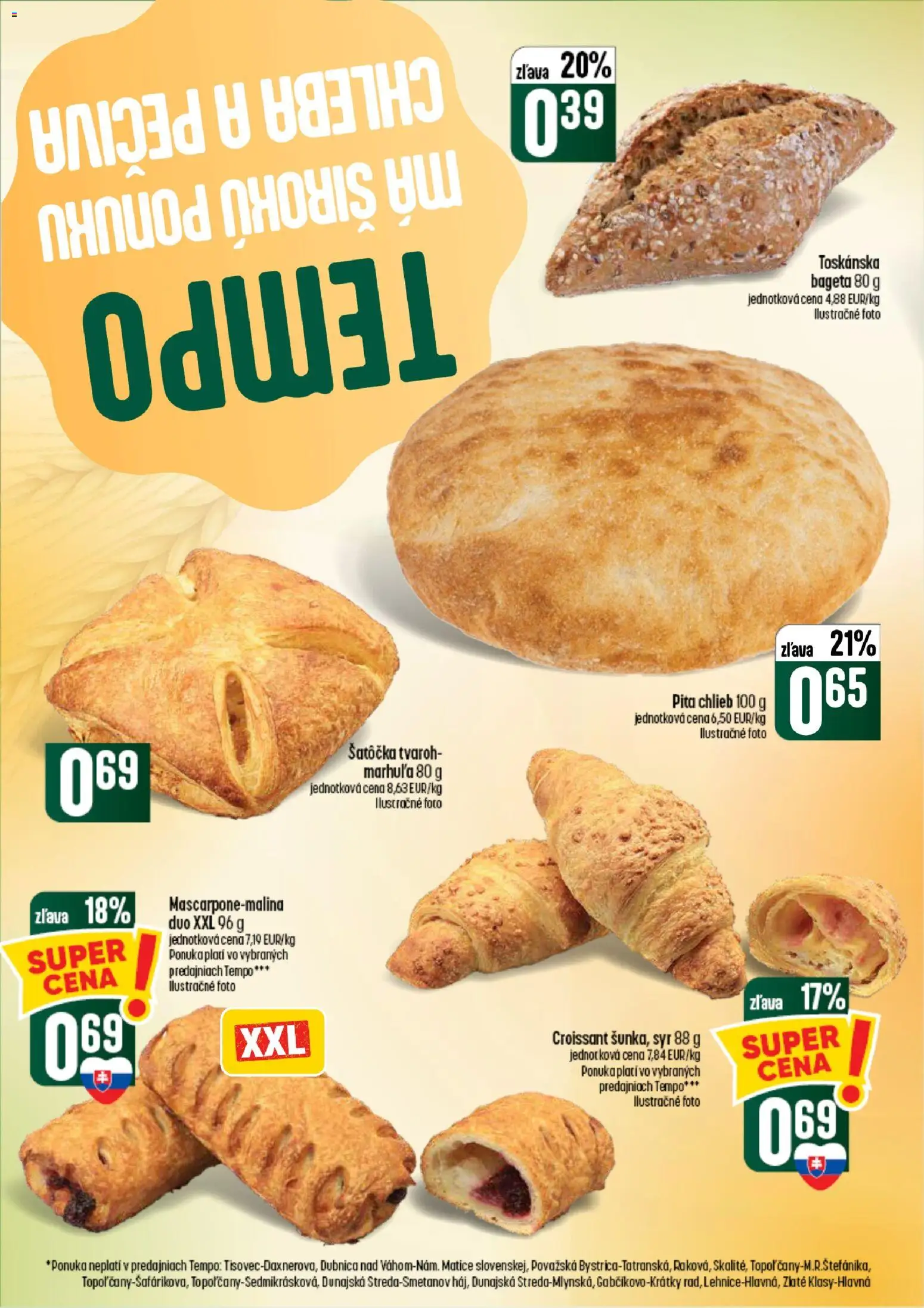 Nové COOP Jednota akcie – leták je platný od 10.09.2026 | Strana: 34 | Produkty: Pita chlieb, Croissant, Bageta, Tvaroh