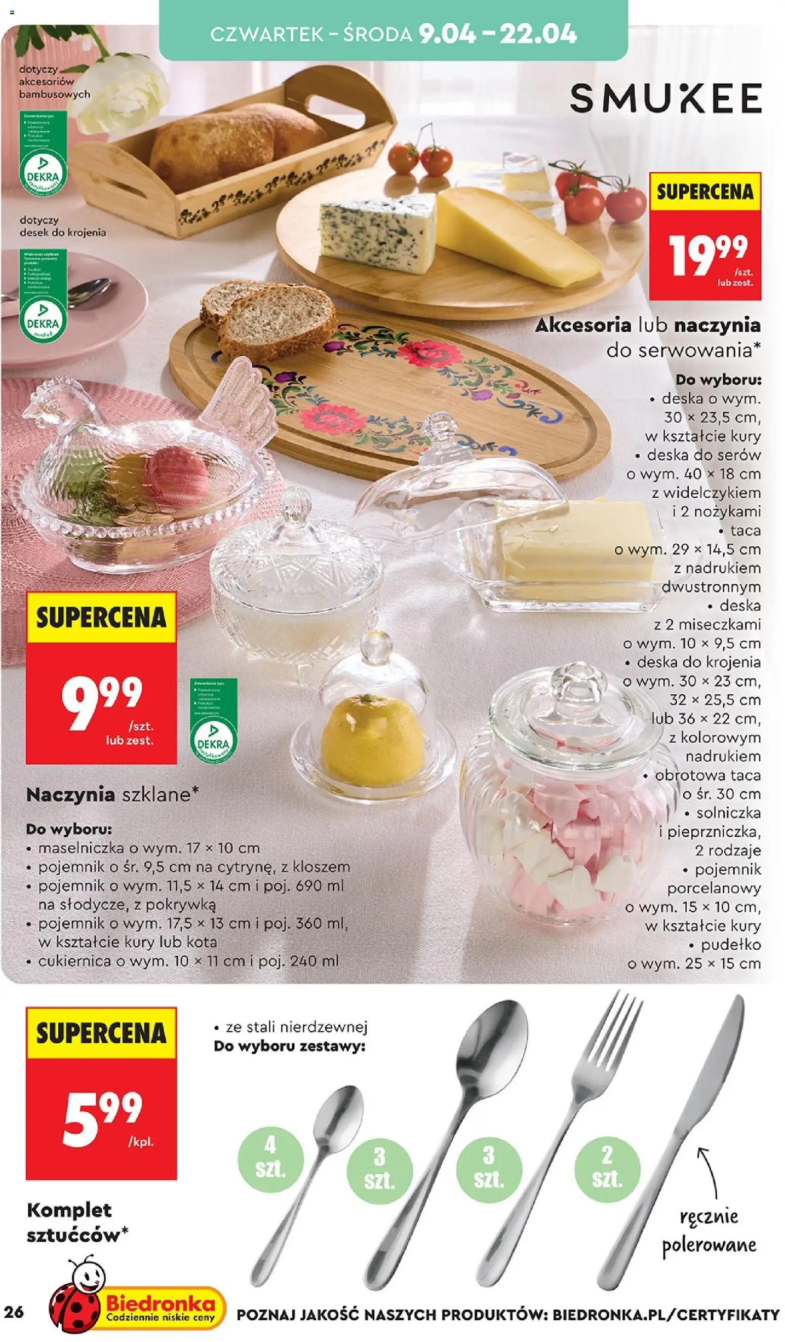 Biedronka gazetka - Hity i inspiracje od 07.04.2026 | Strona: 26 | Produkty: Pudełko, Deska do krojenia