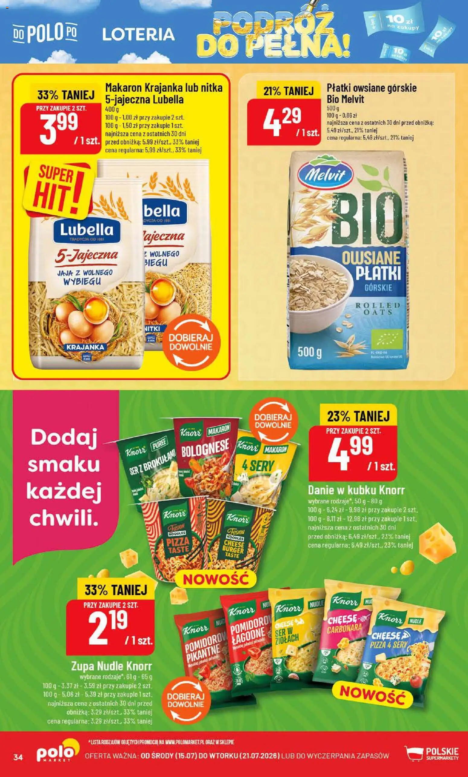 POLOmarket gazetka od 15.07.2026 | Strona: 34 | Produkty: Carbonara, Burger, Płatki owsiane górskie, Jaja