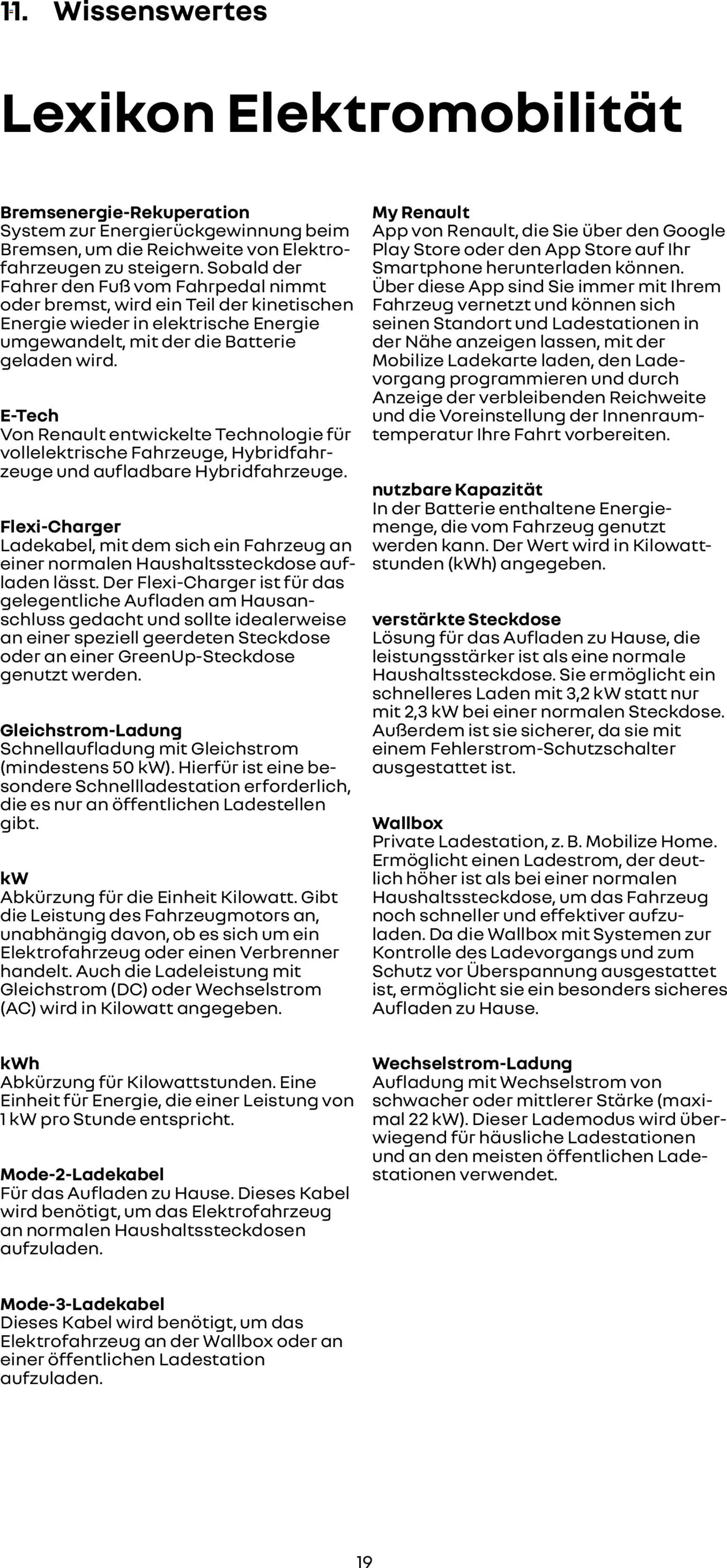 Renault Kangoo Rapid E-Tech – gültig ab 15.01.2026 | Seite: 19 | Produkte: Kabel, Steckdose, Batterie, Smartphone