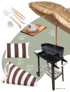 Pré-visualização Puff praia com riscas castanho, KASA, Beach puff with brown stripes. válido de 19/05/2026 | Página: 29 | Produtos: Puff, Almofada
