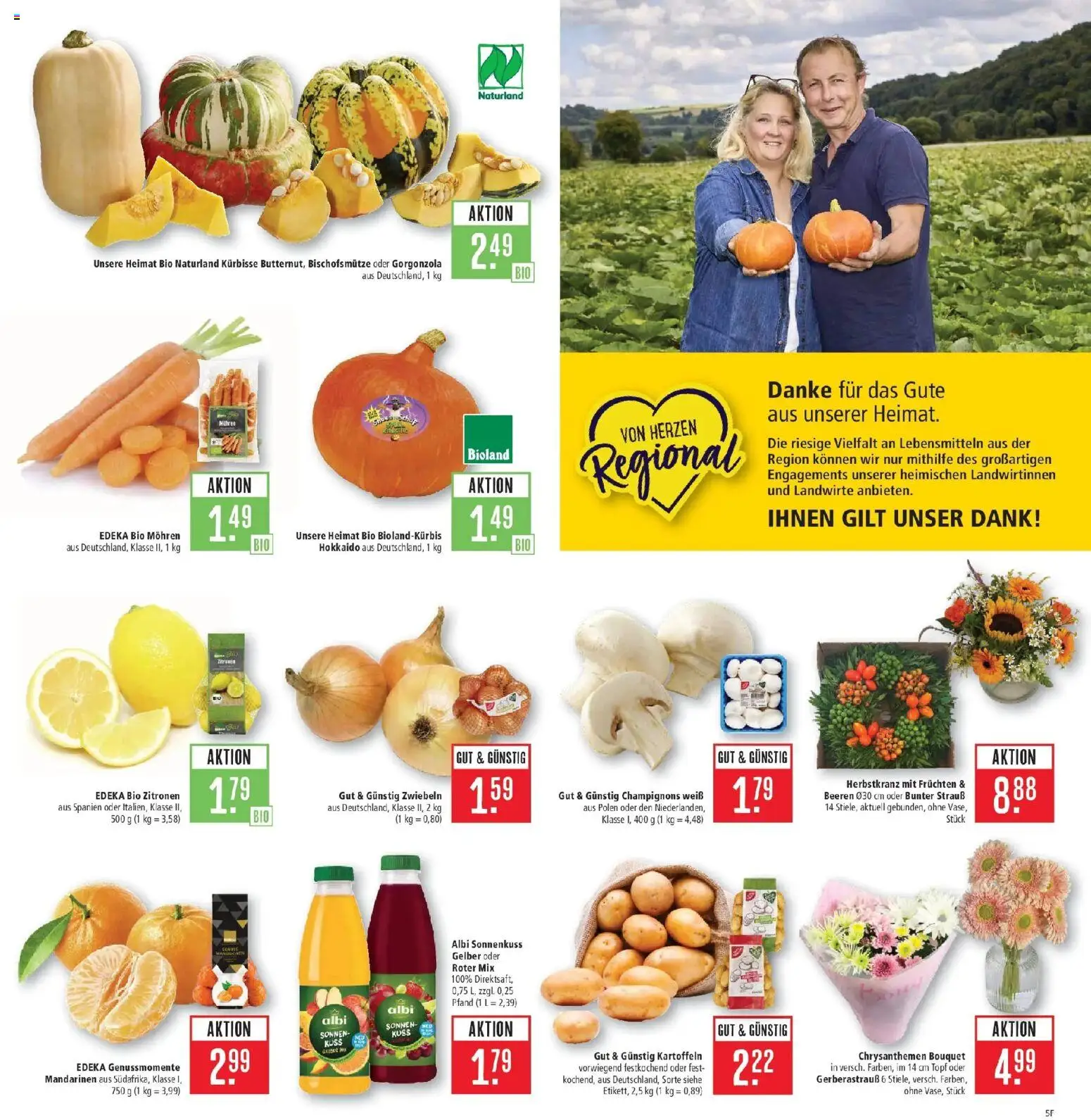 Marktkauf Prospekt Friedrichshafen (ab 28.09.2026) » Angebote online | Seite: 5 | Produkte: Mandarinen, Champignons, Zwiebeln, Zitronen