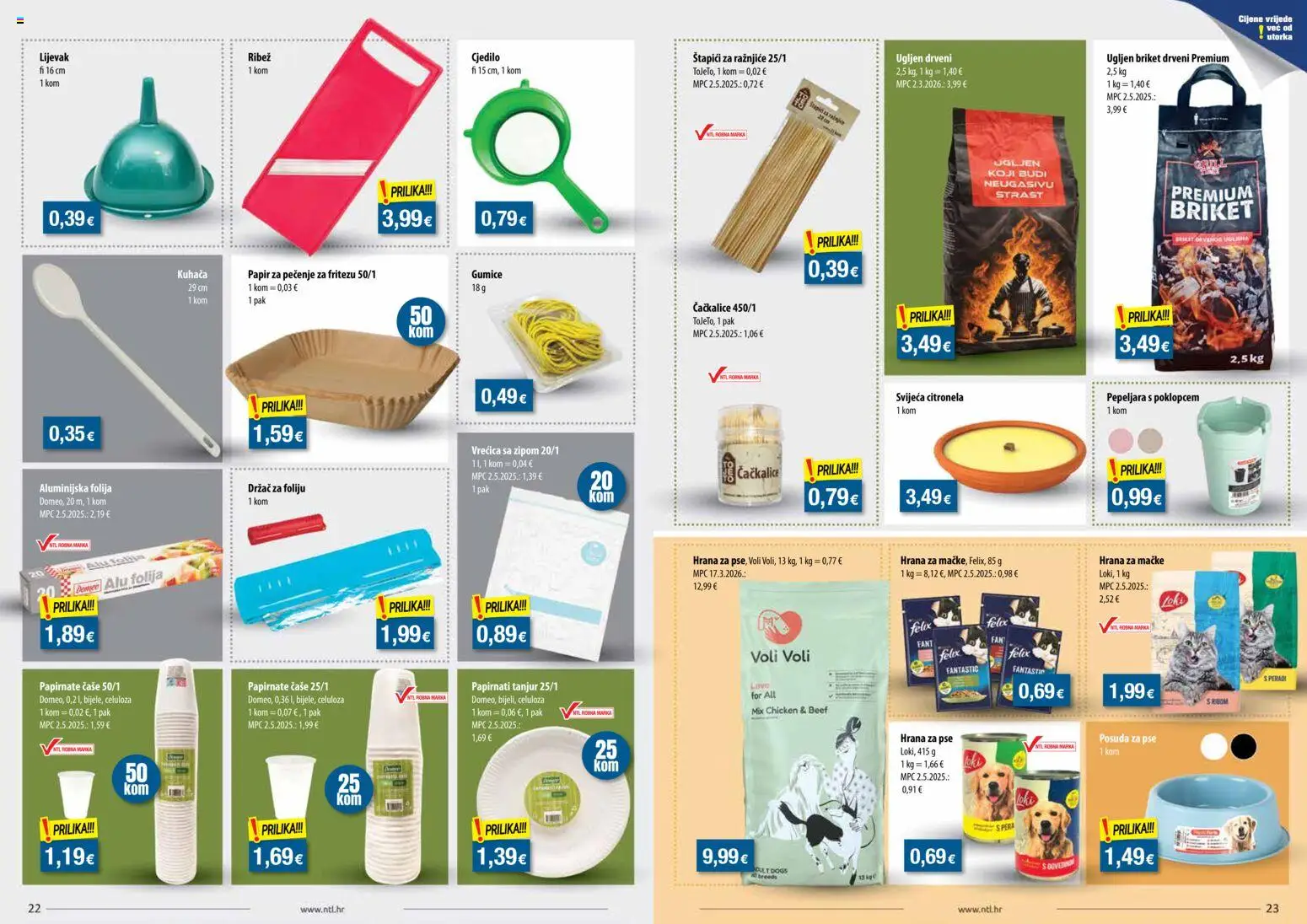 NTL katalog | vrijedi od 29.07.2026 | Stranica: 12 | Proizvodi: Čaše, Papir za pečenje, Hrana za mačke, Cjedilo