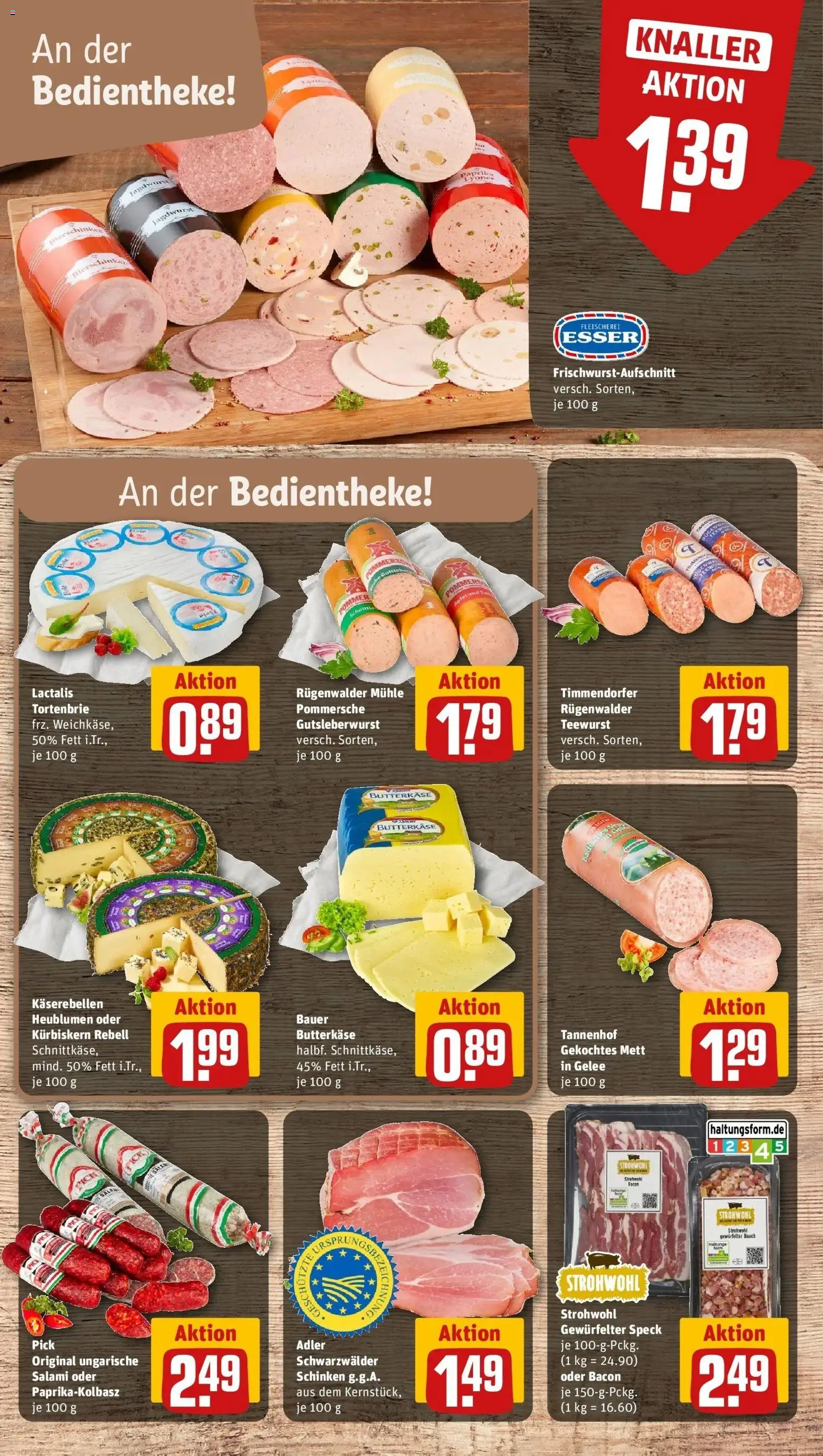 REWE Prospekt ab 19.10.2026 zum Blättern » Angebote | Seite: 14 | Produkte: Mühle, Äpfel, Salami, Schinken