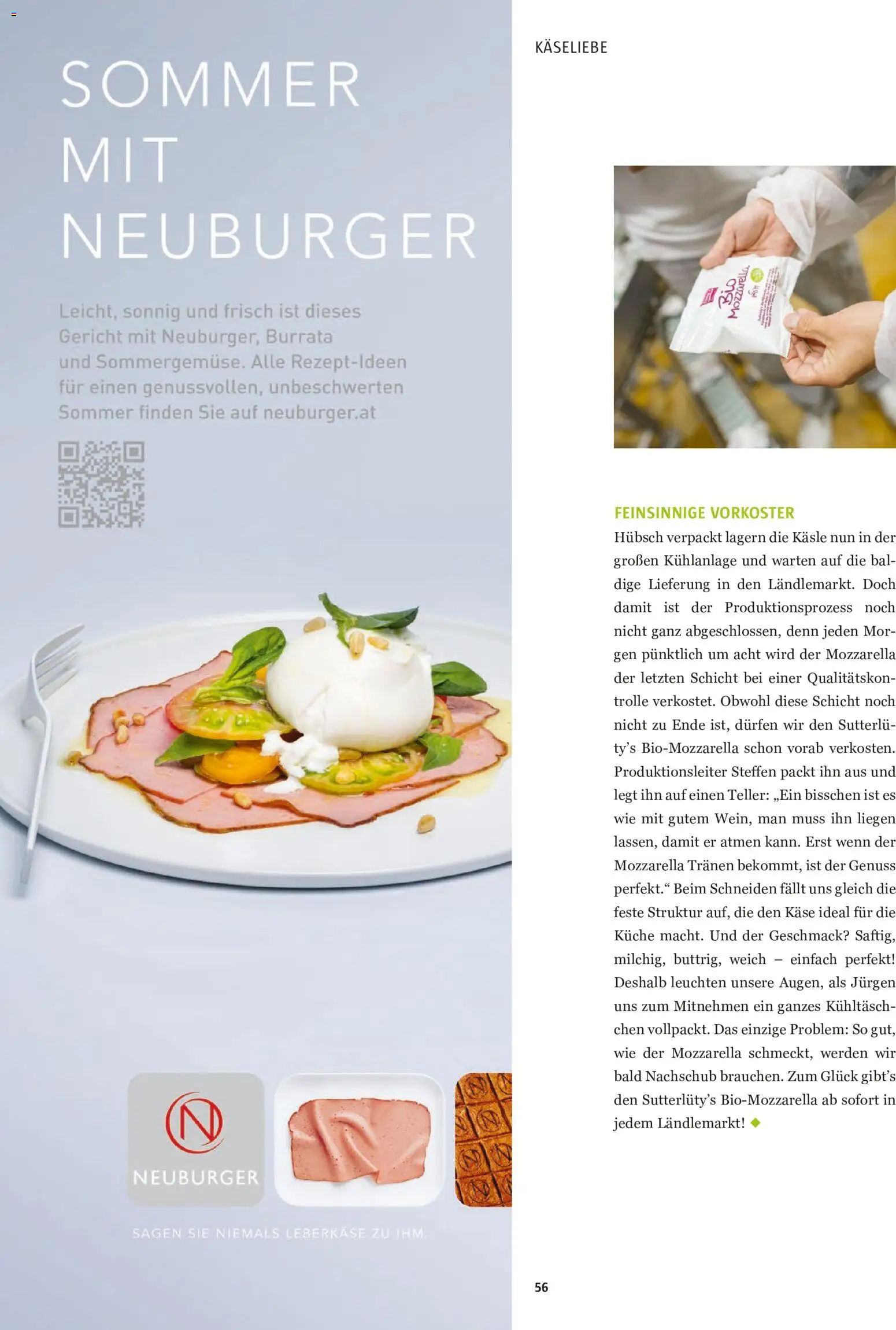 Sutterlüty Sommer 2026 gültig ab 21.10.2026 | Seite: 56 | Produkte: Käse
