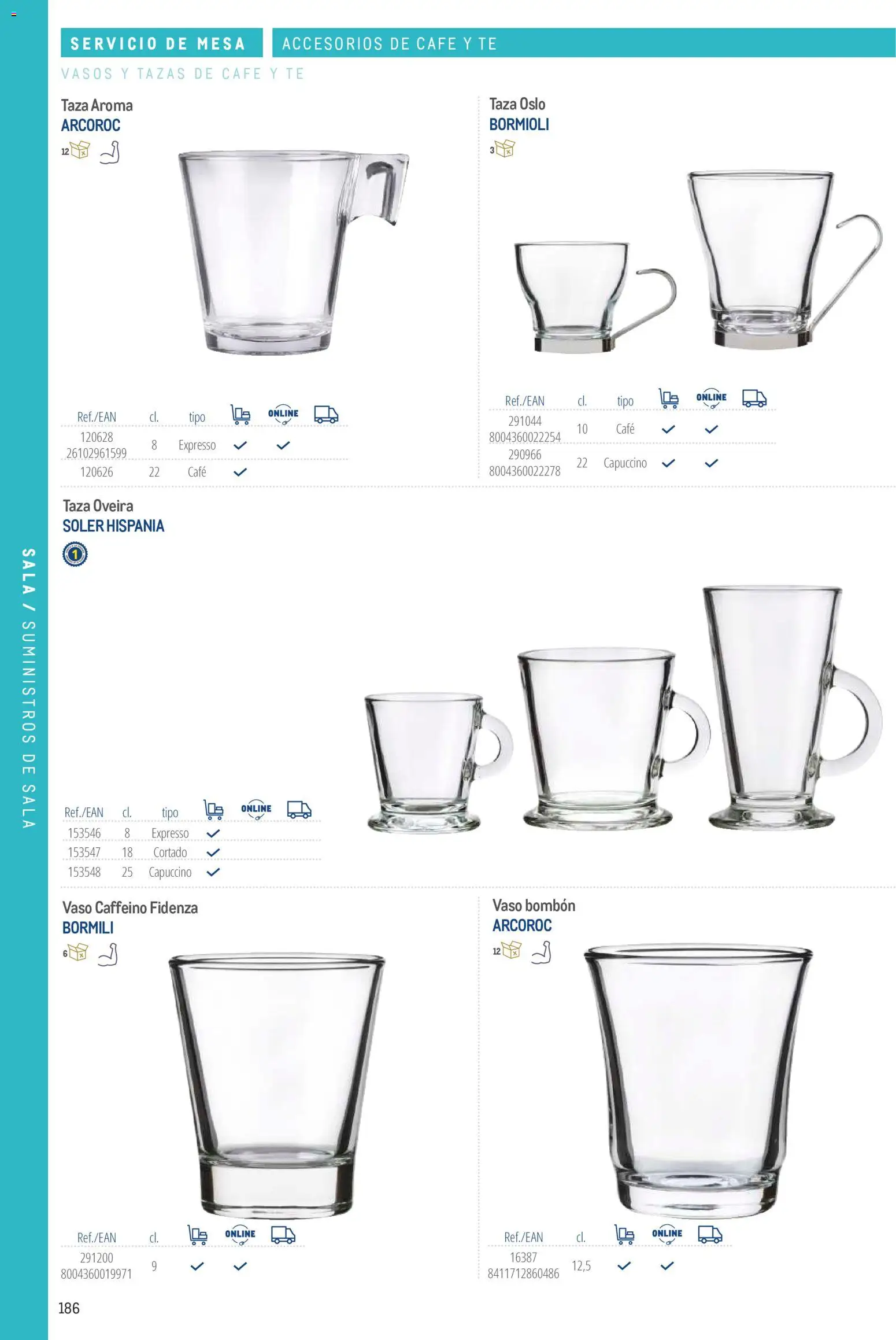 Makro catálogo │ válido desde el 19/06/2024 | Página: 186 | Productos: Café, Vasos, Té, Mesa