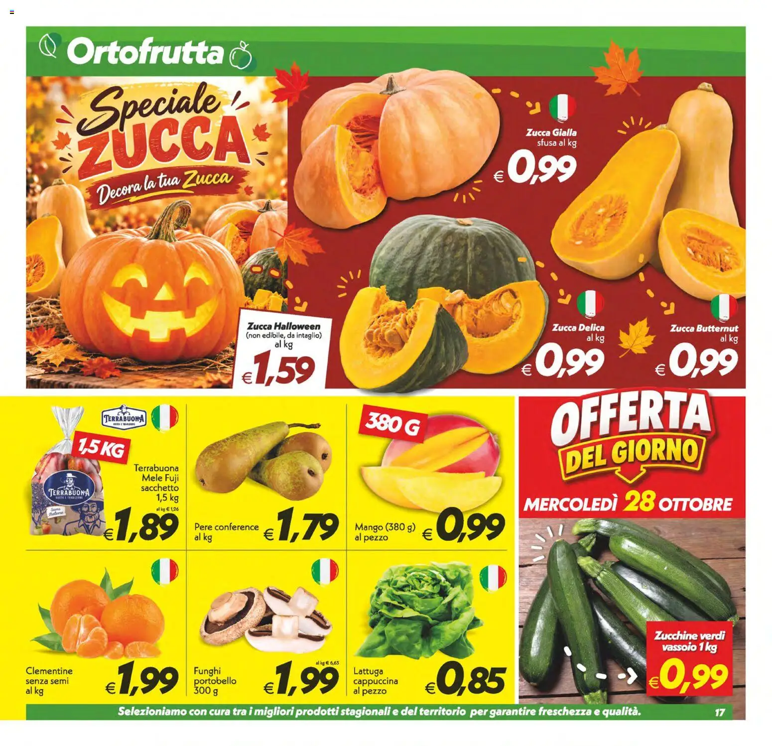 Volantino SuperConveniente del 23/10/2026 | Pagina: 17 | Prodotti: Mele, Zucca, Zucchine, Vassoio