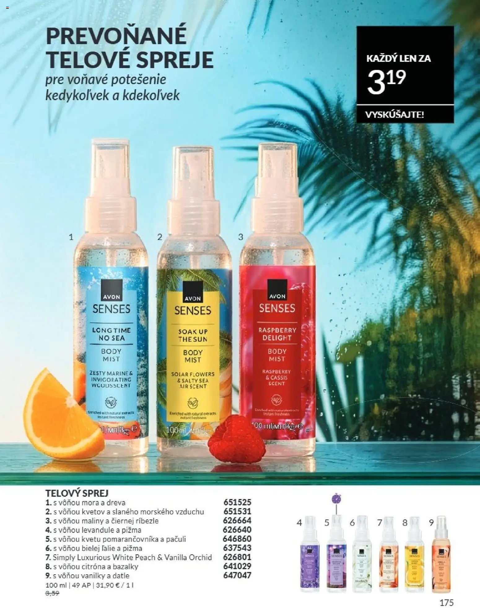 Nové Avon akcie – leták je platný od 01.08.2026 | Strana: 175 | Produkty: Ríbezle, Maliny