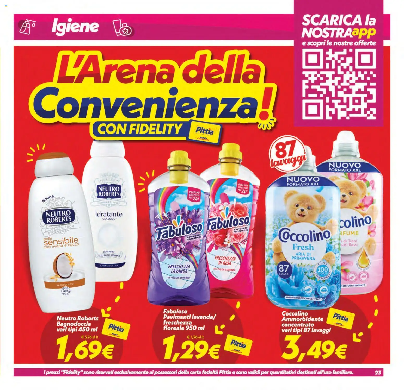 Volantino SuperConveniente del 11/09/2026 | Pagina: 23 | Prodotti: Ammorbidente, Olio, Cocco, Lavanda