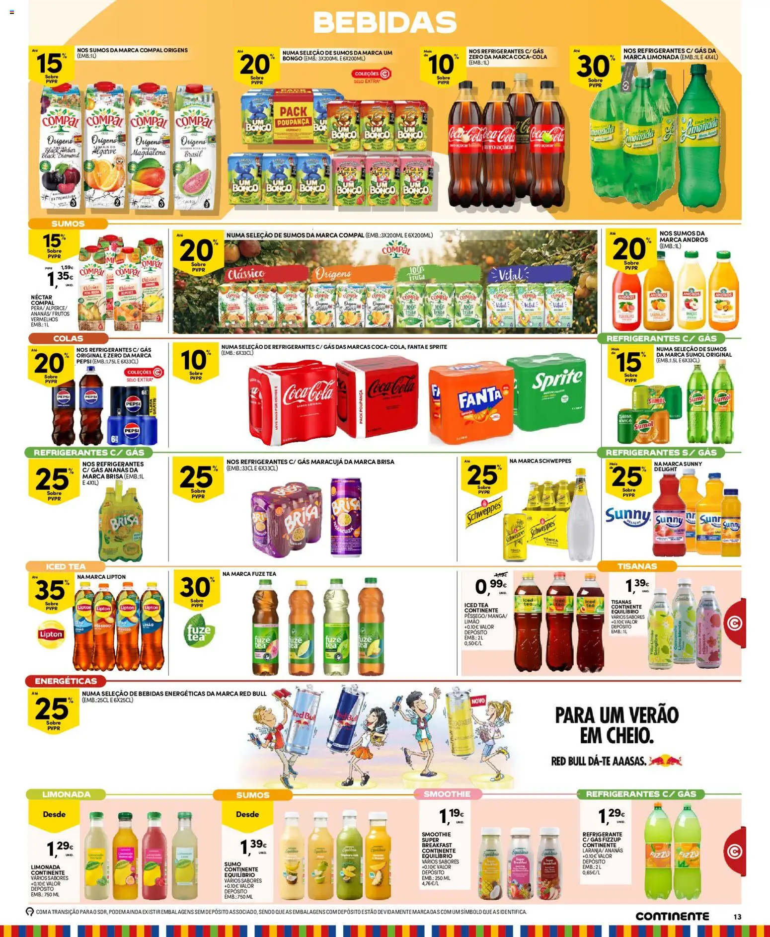 Continente Madeira │ válido de 11/08/2026 | Página: 13 | Produtos: Refrigerante, Fanta, Bebidas, Smoothie