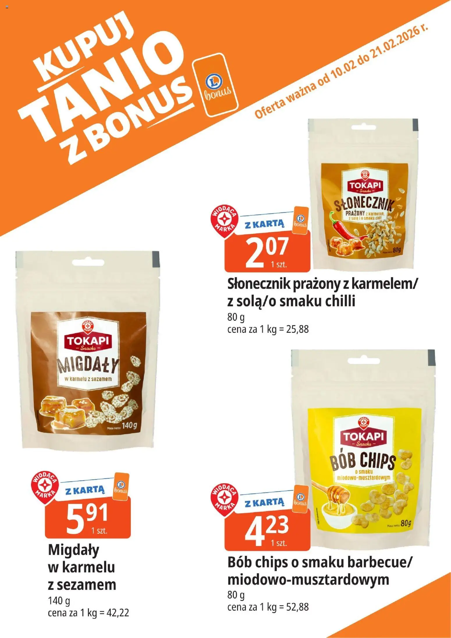 E.Leclerc gazetka - Radom kupony dodatkowe od 10.03.2026 | Strona: 10 | Produkty: Chili, Bób, Słonecznik, Słonecznik prażony
