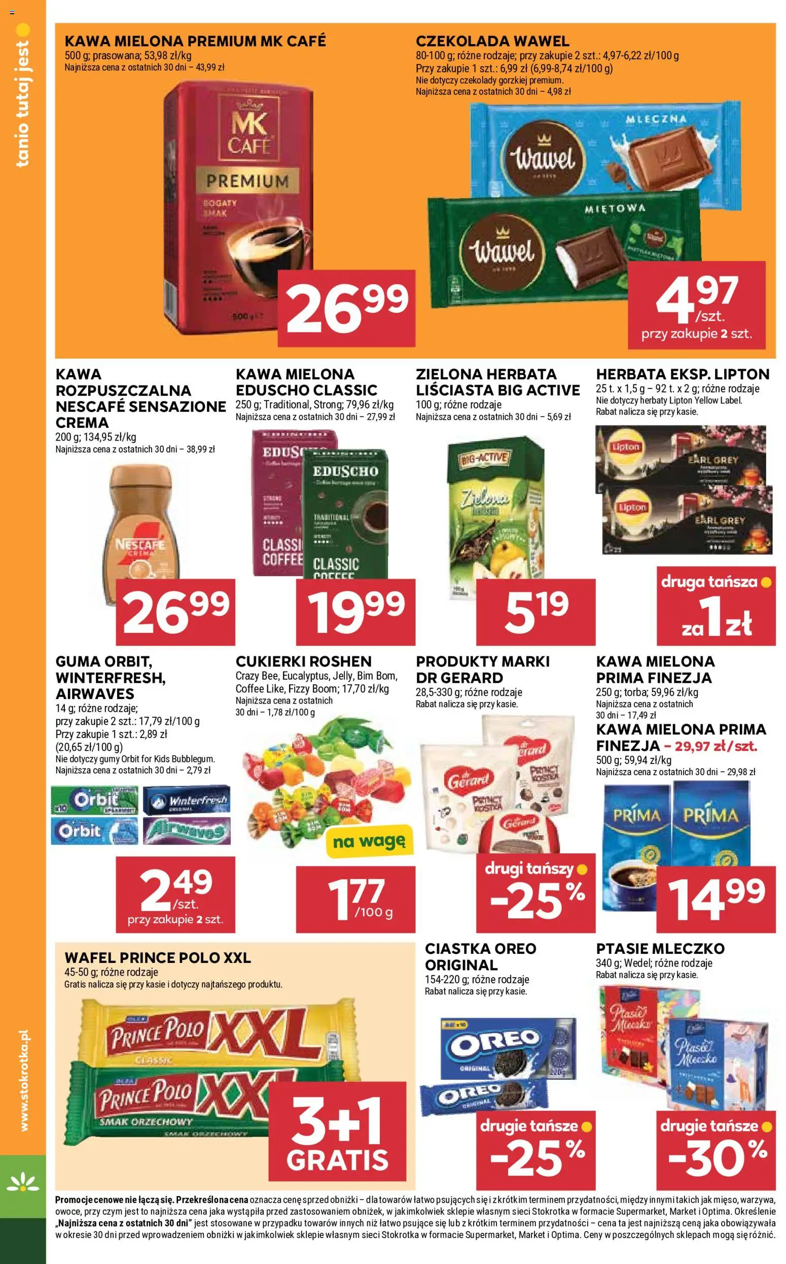 Stokrotka gazetka - Market od 30.07.2026 | Strona: 20 | Produkty: Czekolady, Nescafe, Ptasie mleczko, Herbata