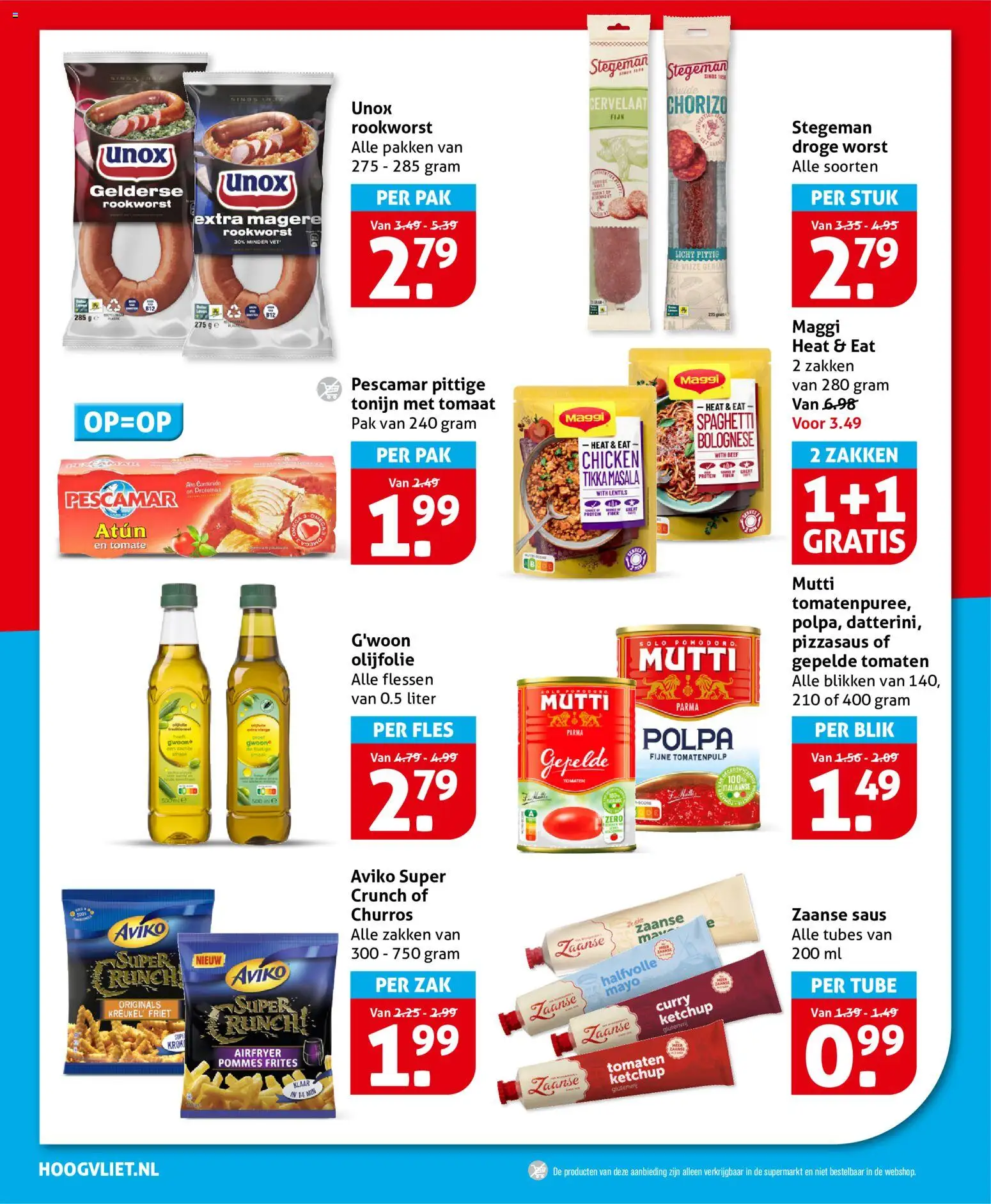 {H1} | Pagina: 18 | Producten: Tomaat, Fles, Chorizo, Saus