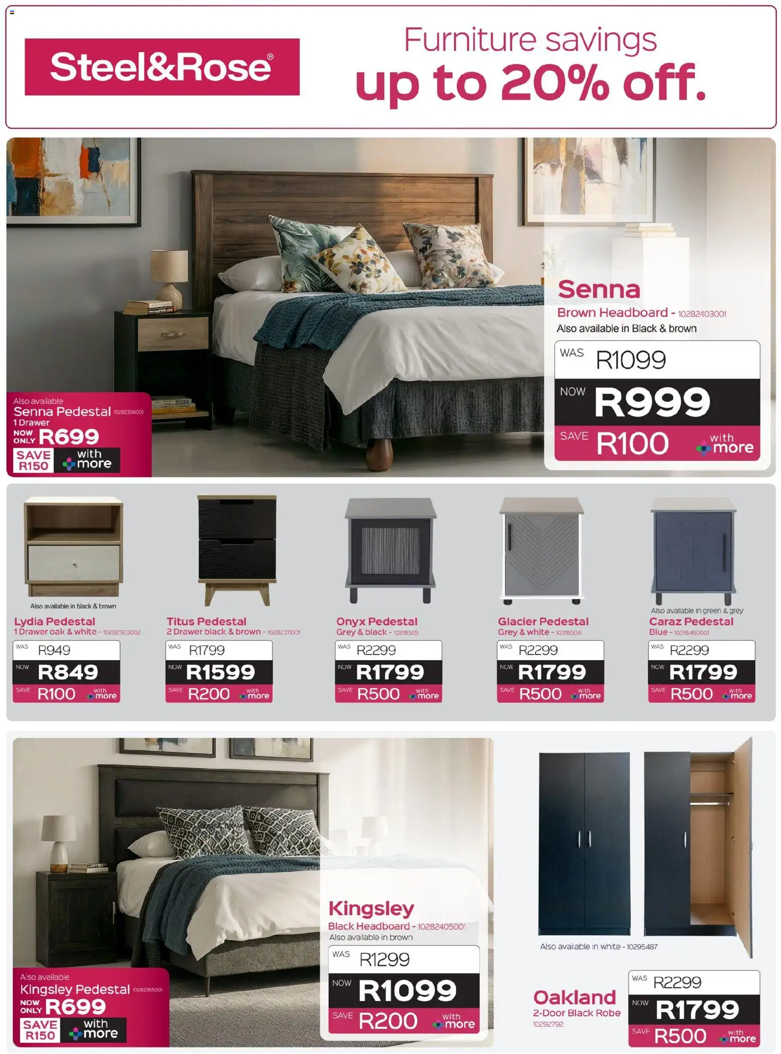 New Sleepmasters catalogue – valid from 21.05.2026 | Page: 10 | Products: Pedestal, Headboard