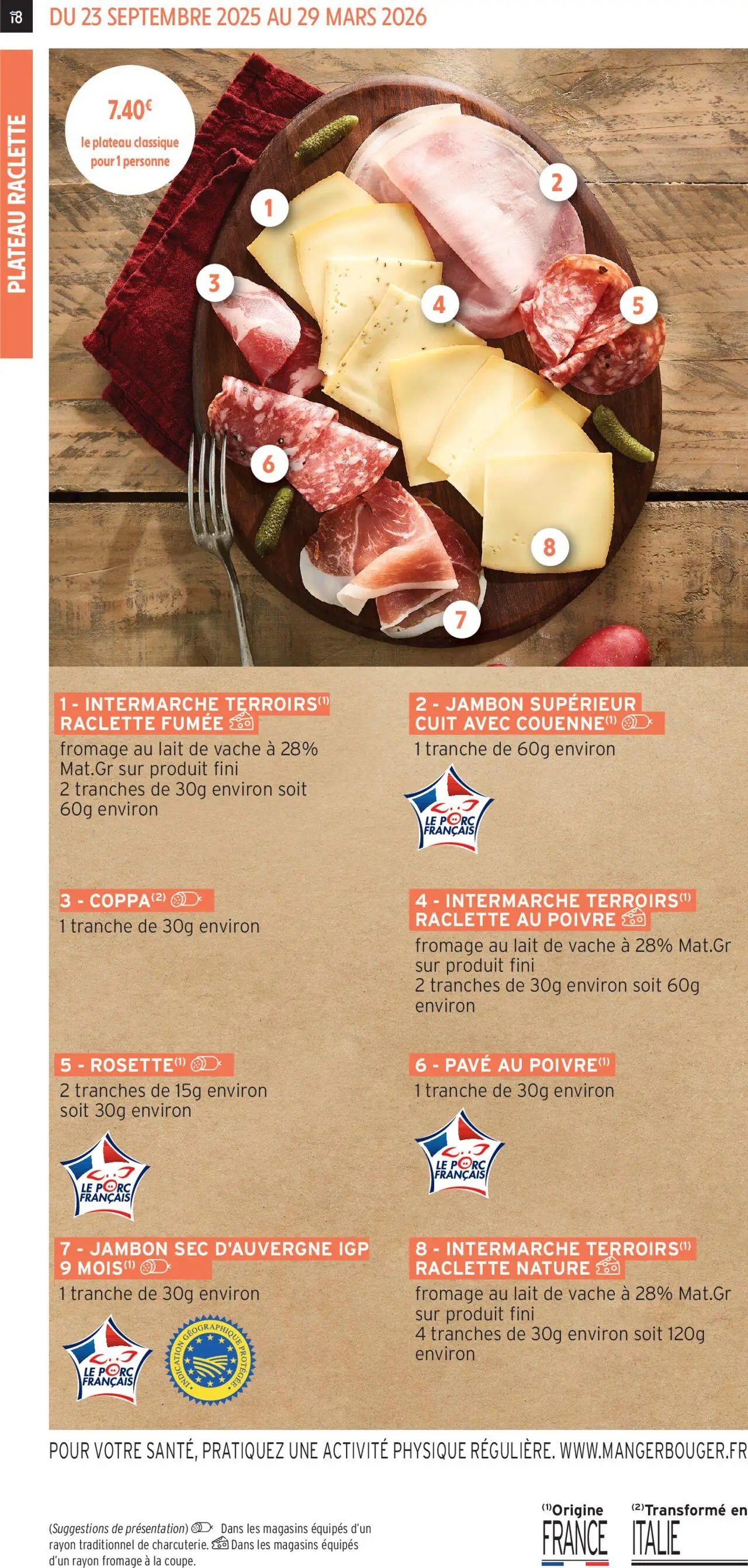 {H1} | Page: 18 | Produits: Plateau, Poivre, Fromage, Jambon