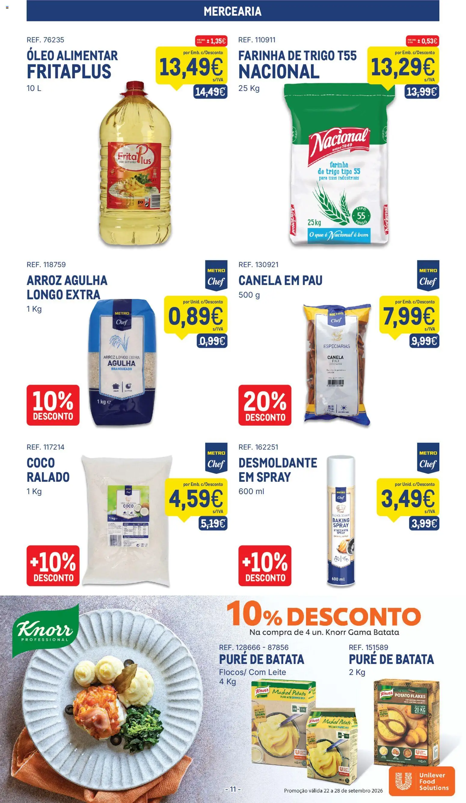 Makro Folheto │ válido de 22/09/2026 | Página: 11 | Produtos: Especiarias, Óleo alimentar, Leite, Farinha