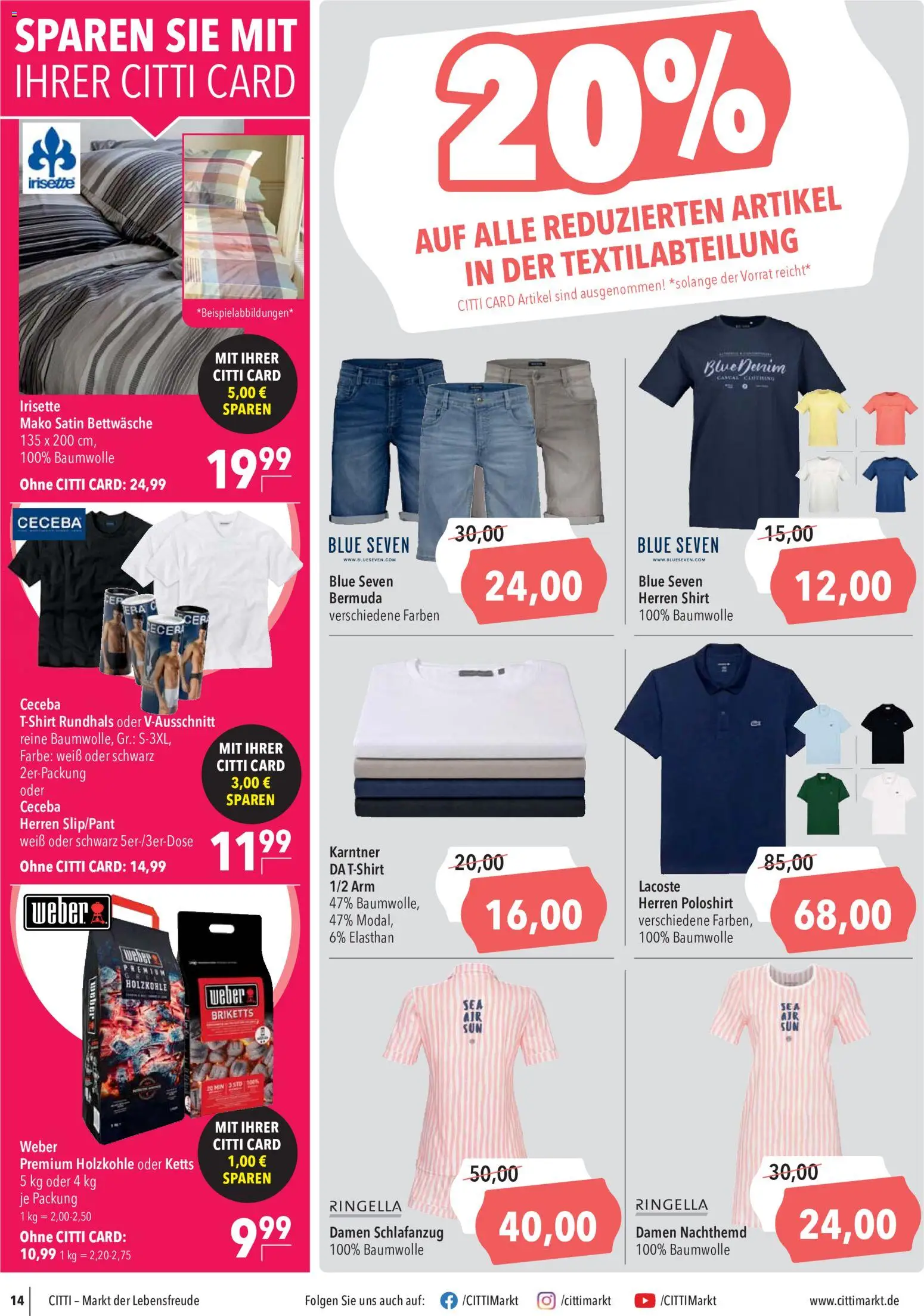 CITTI Markt Prospekt – gültig ab 08.07.2026 | Seite: 16 | Produkte: Shirt, Bermuda, Poloshirt, Bettwäsche