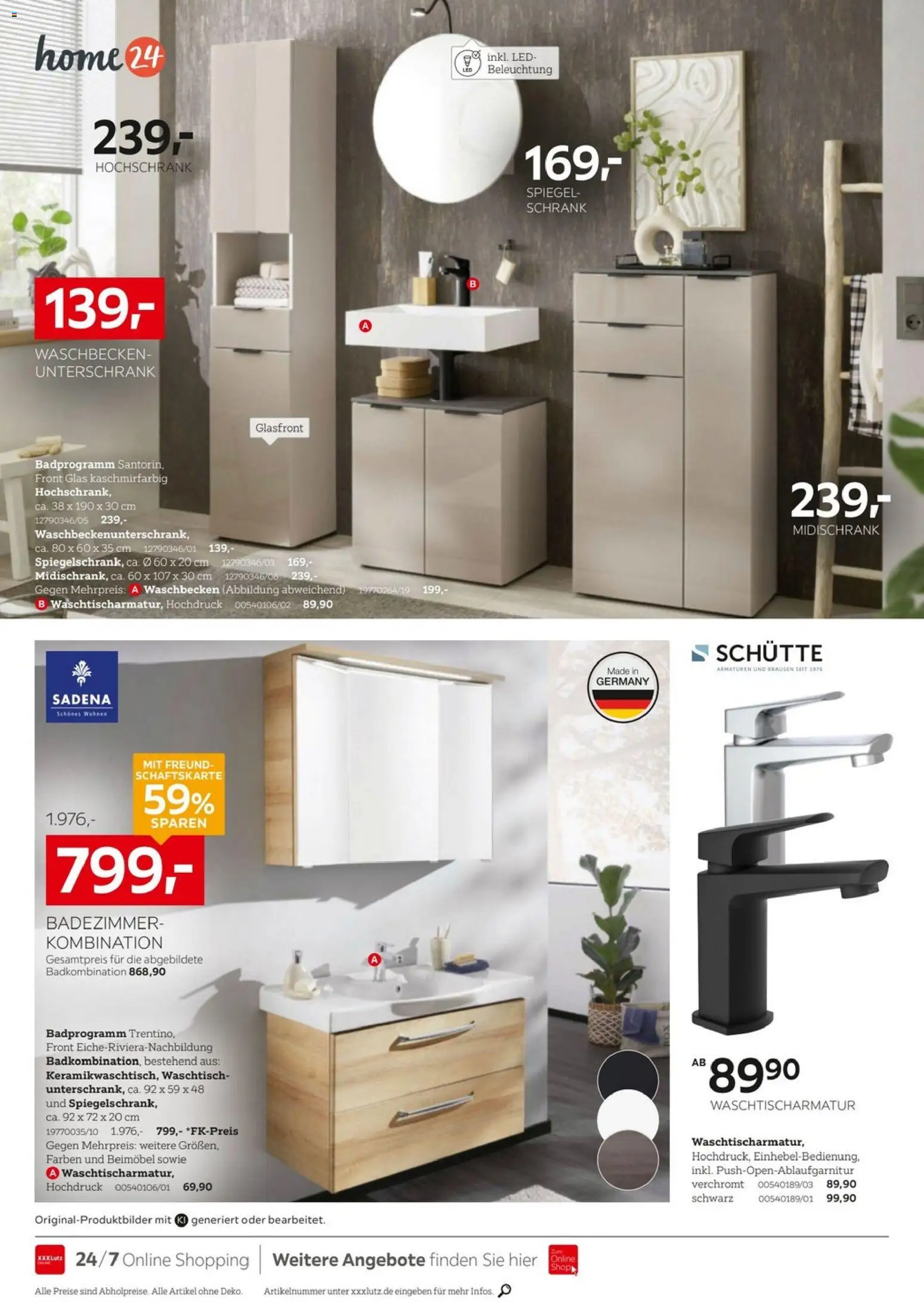 XXXLutz Badzimmertesterinnen und -tester gesucht – gültig ab 24.10.2026 | Seite: 5 | Produkte: Schrank, Waschbecken, Hochschrank, Midischrank