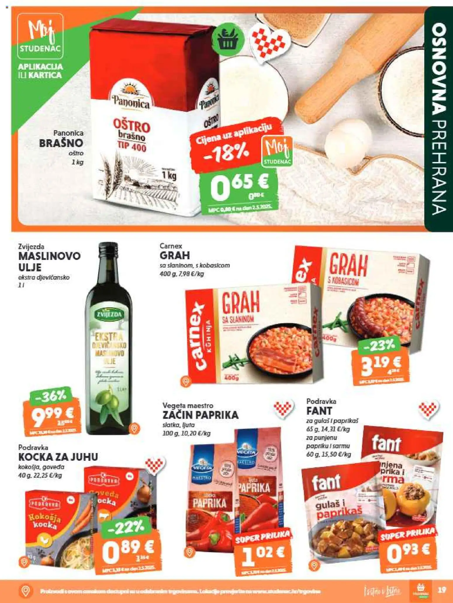 Studenac katalog | vrijedi od 29.07.2026 | Stranica: 19 | Proizvodi: Podravka, Paprika, Vegeta, Kocka za juhu