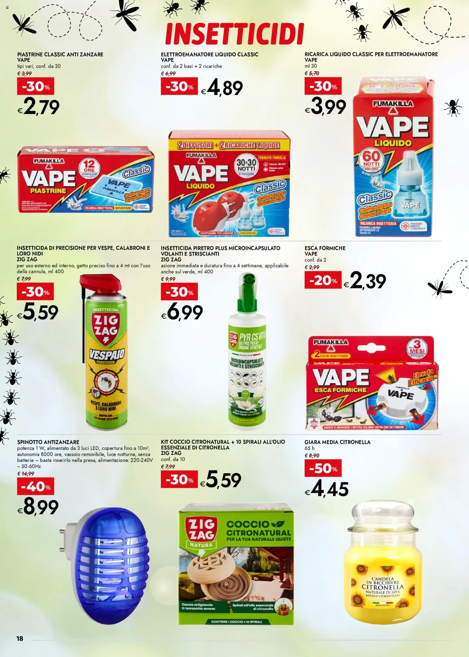 Volantino bennet del 28.05.2026 | Pagina: 18 | Prodotti: Antizanzare, Citronella, Insetticida, Batterie